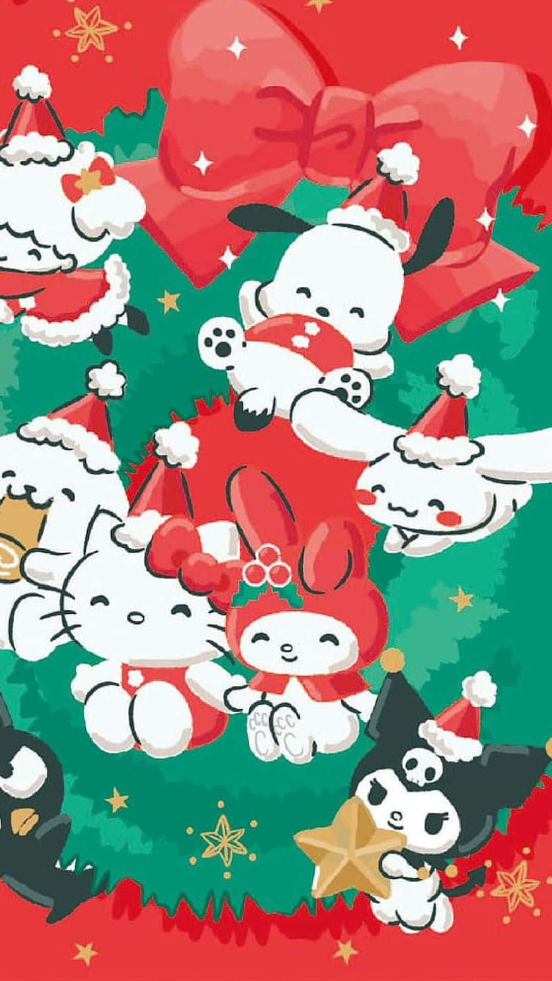 Kuromi celebrates a festive Christmas Wallpaper