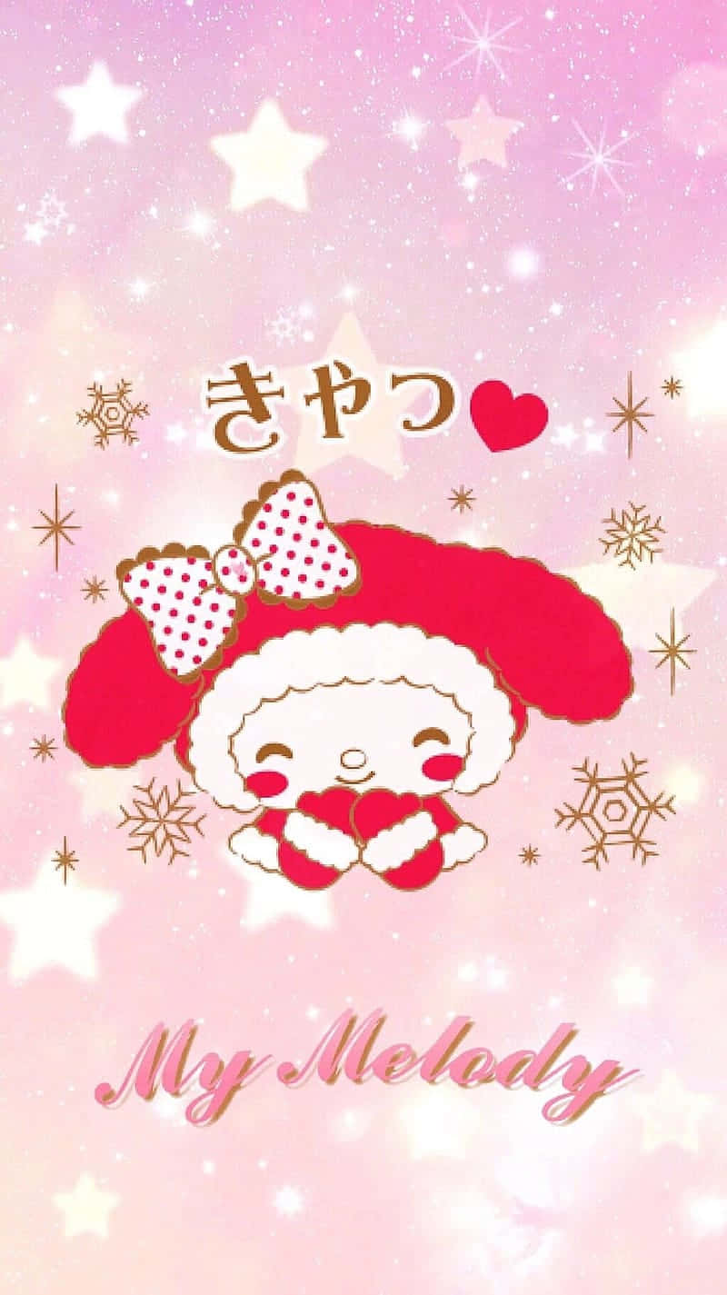 Kuromi Natal My Melody Santa Claus Wallpaper