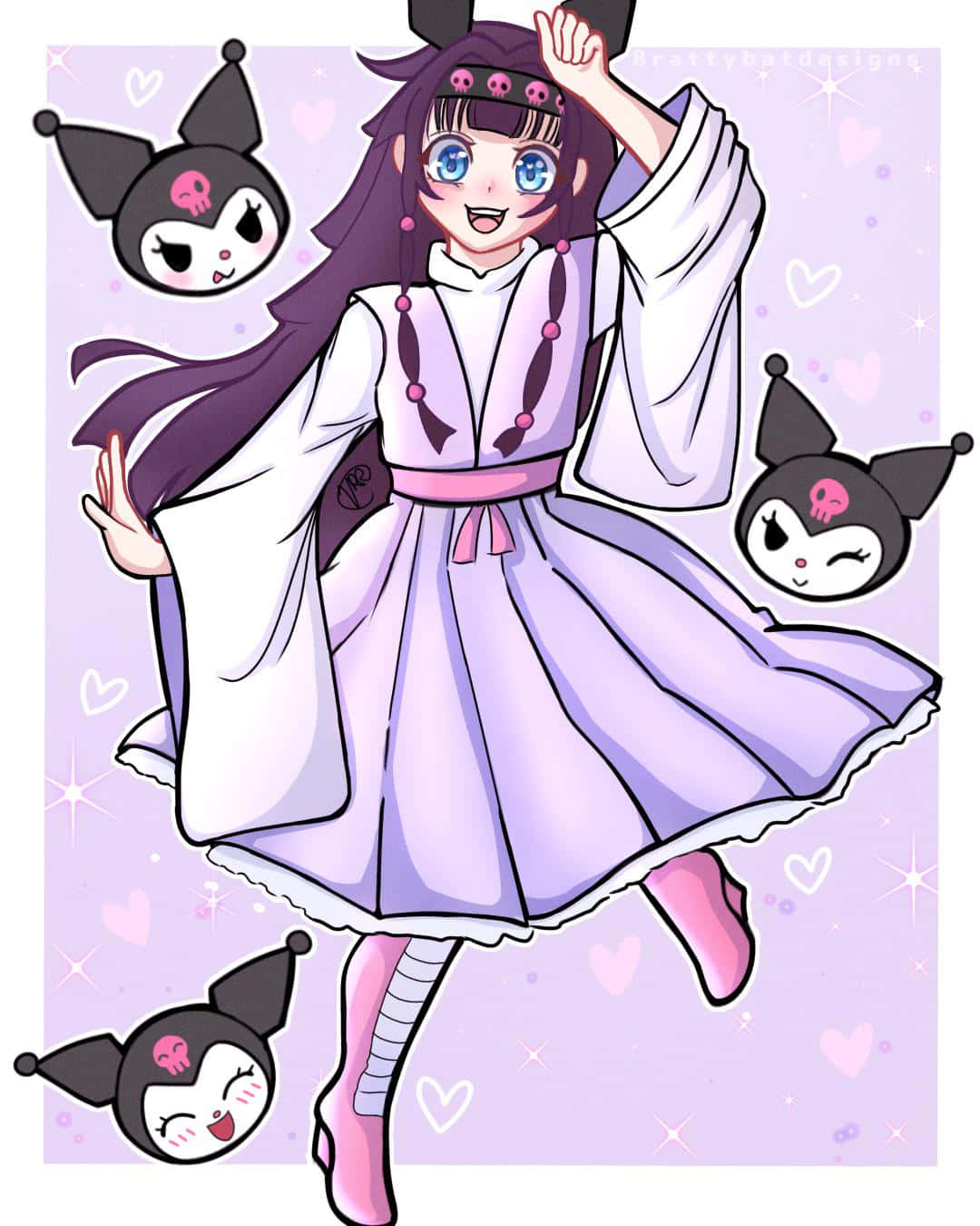 Únicofanart De Kuromi En Colores Vibrantes Fondo de pantalla