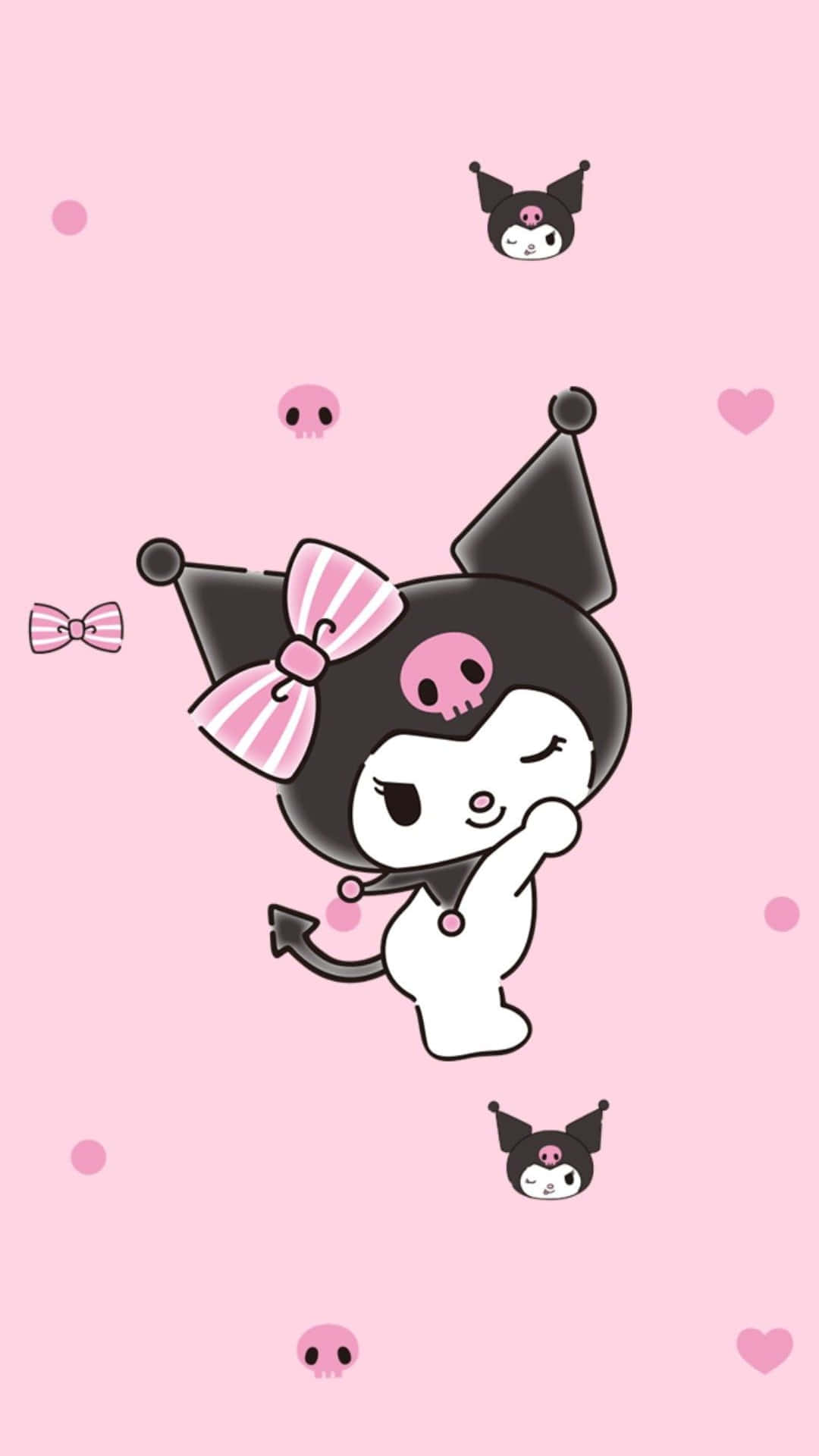 Download Charming Kuromi Fanart Illustration Wallpaper | Wallpapers.com