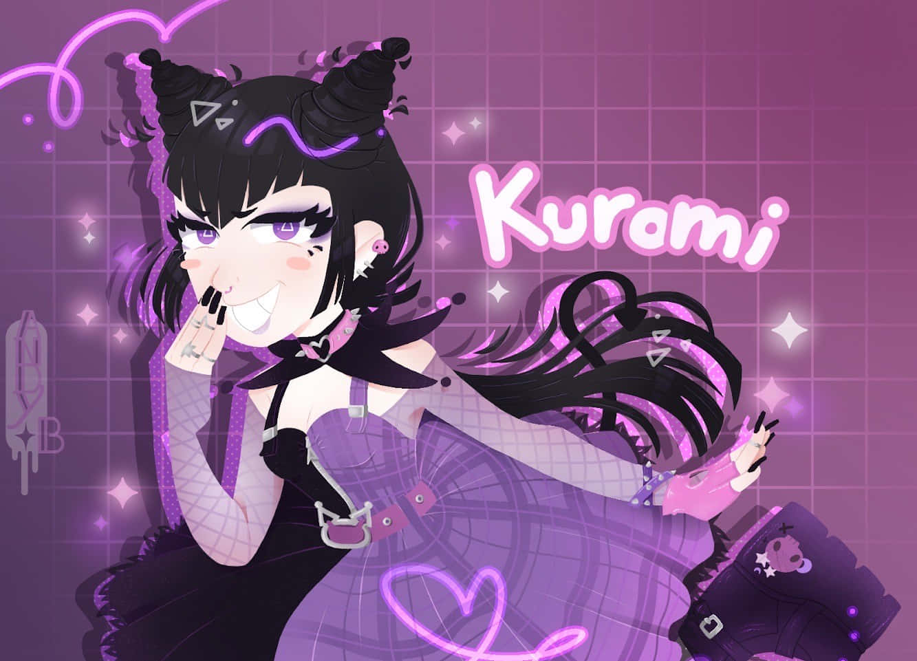 Kuromi Fanart 1333 X 961 Wallpaper Wallpaper