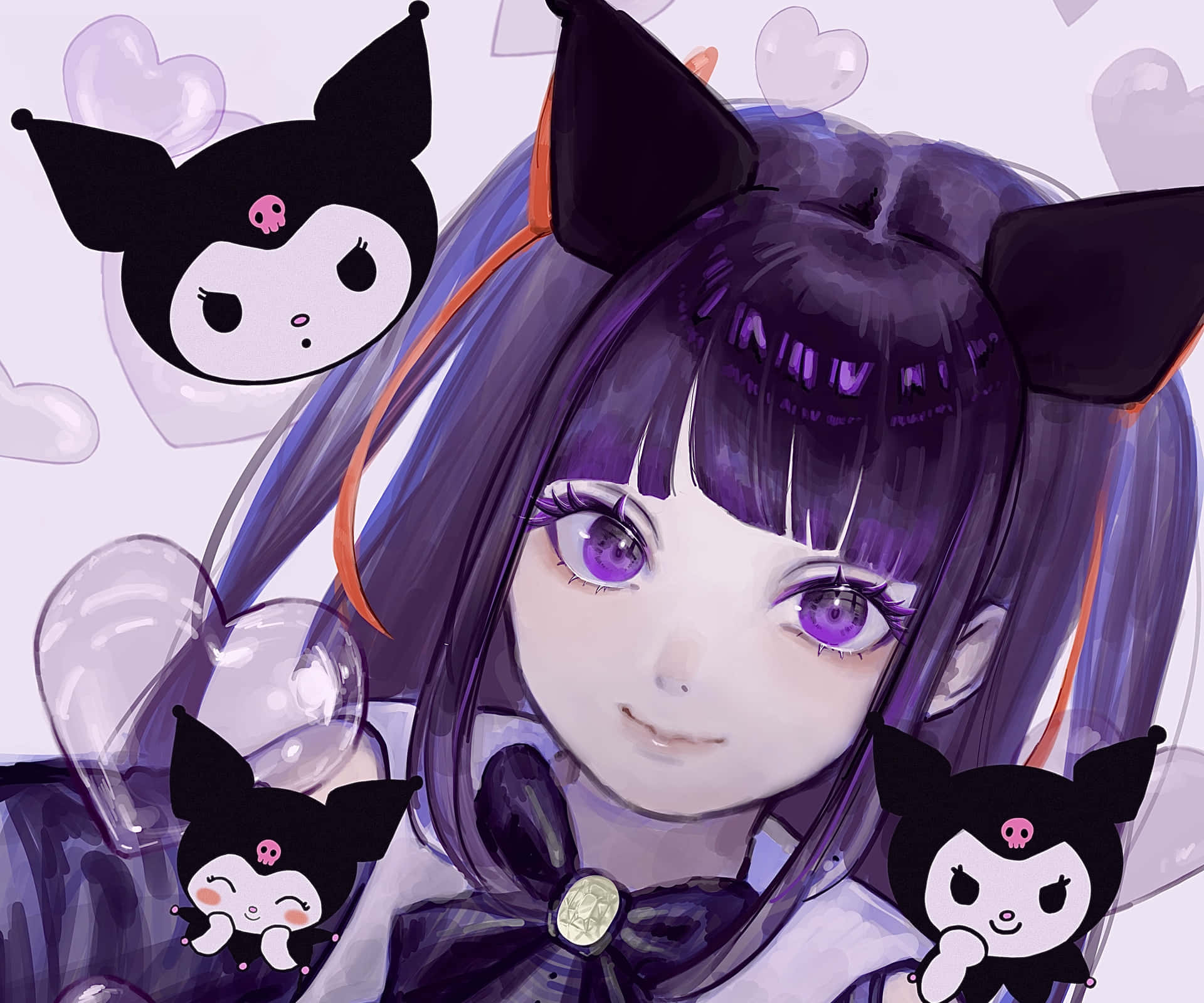 #Kuromi Fanart: A Mesmerizing Blend of Dark and Light Wallpaper