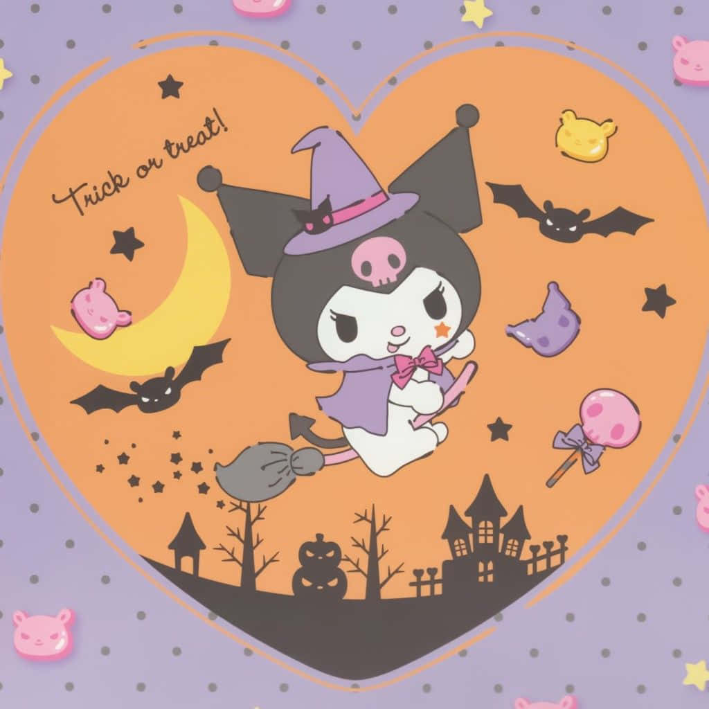 Espeluznantecelebración De Halloween De Kuromi Fondo de pantalla