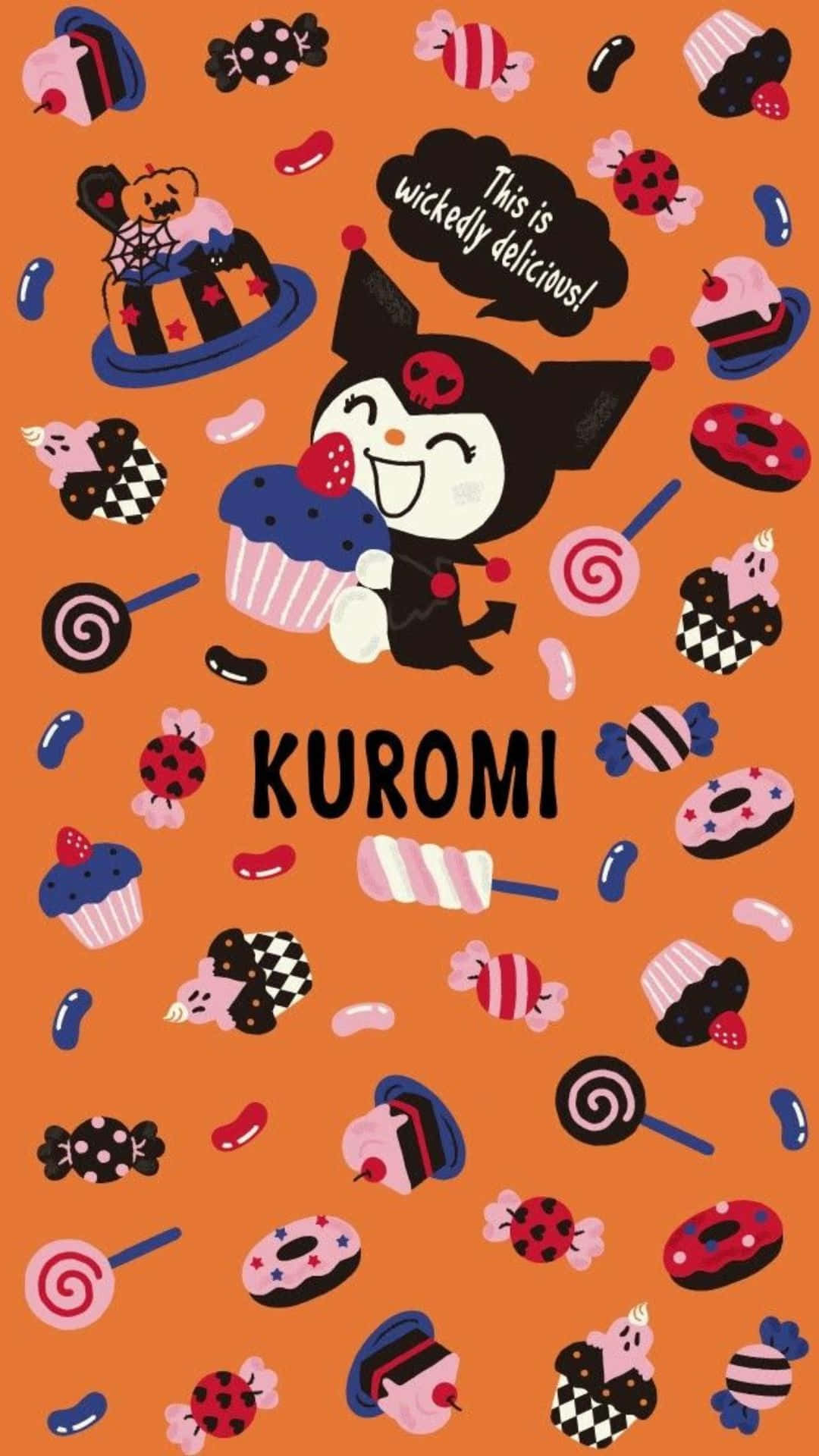 Caption: Spooky Kuromi Halloween Wallpaper Wallpaper