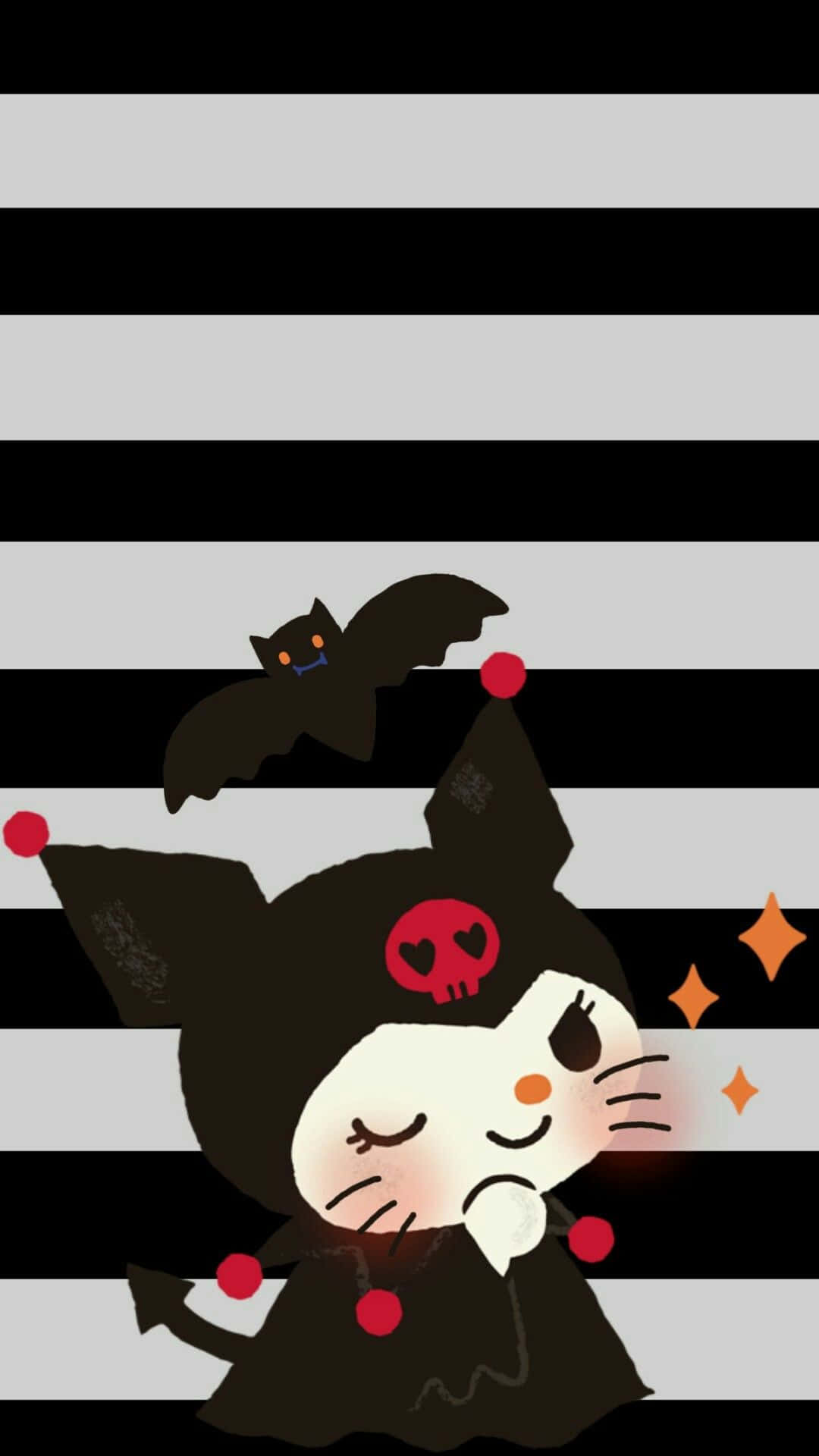 Spookachtige Kuromi Halloween Viering Achtergrond