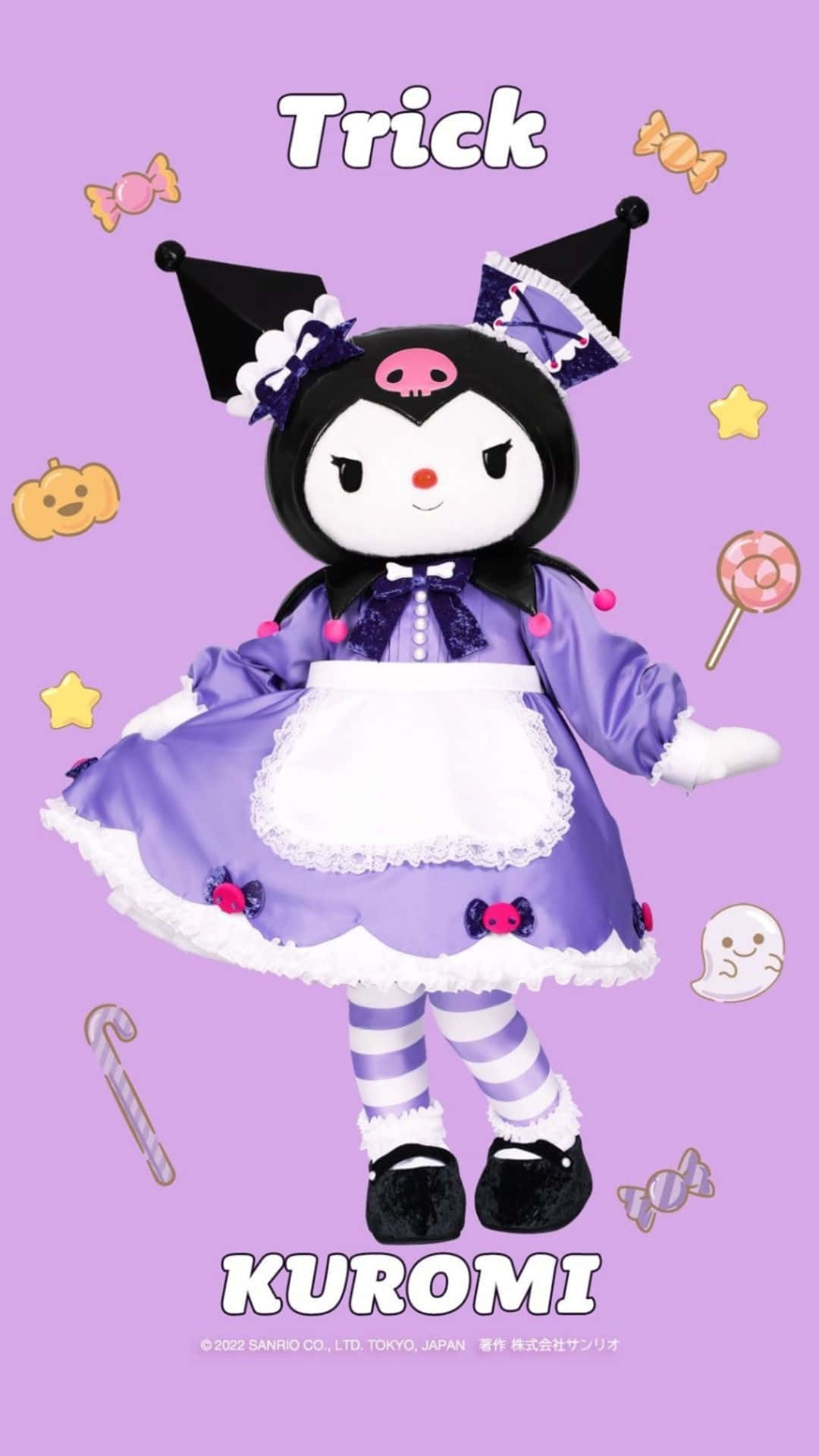 Kuromi's Spookachtige Halloween Avontuur Achtergrond