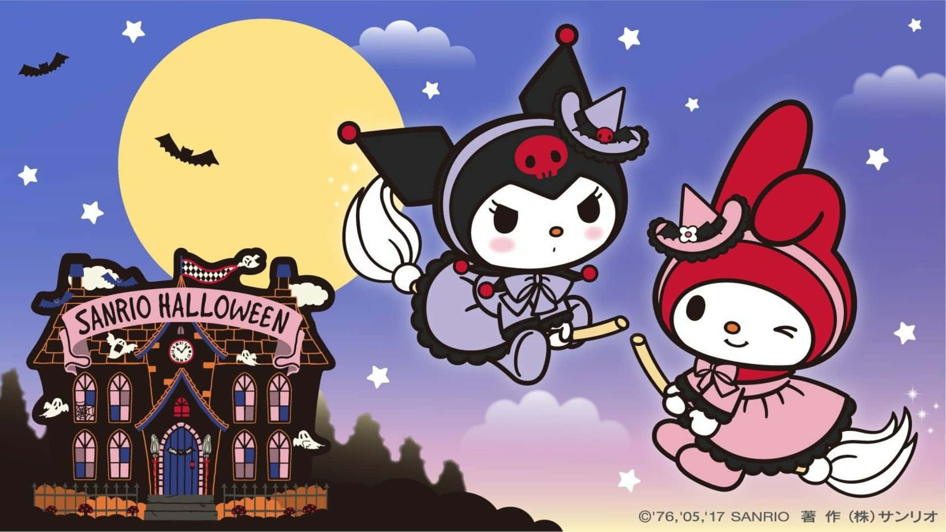 Kuromi in a Spooky Halloween Costume Wallpaper