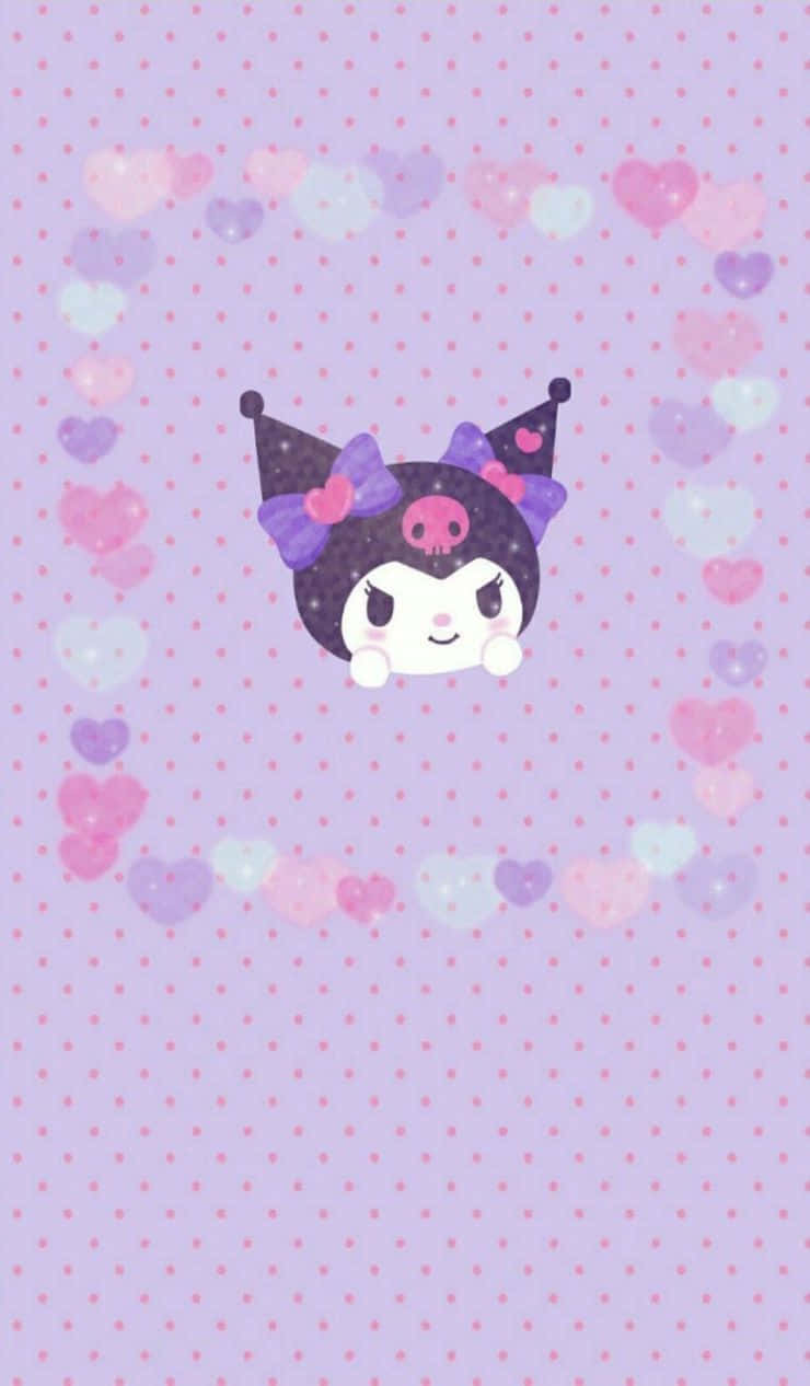 "Let Kuromi accompany you on all your adventures!" Wallpaper