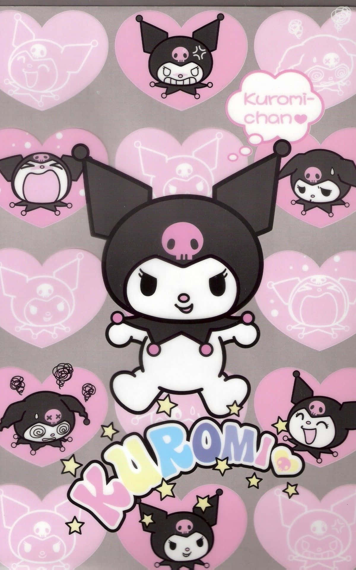 Nyd dit Kuromi Iphone, det perfekte valg for dem, der elsker det søde Hello Kitty-tegn. Wallpaper