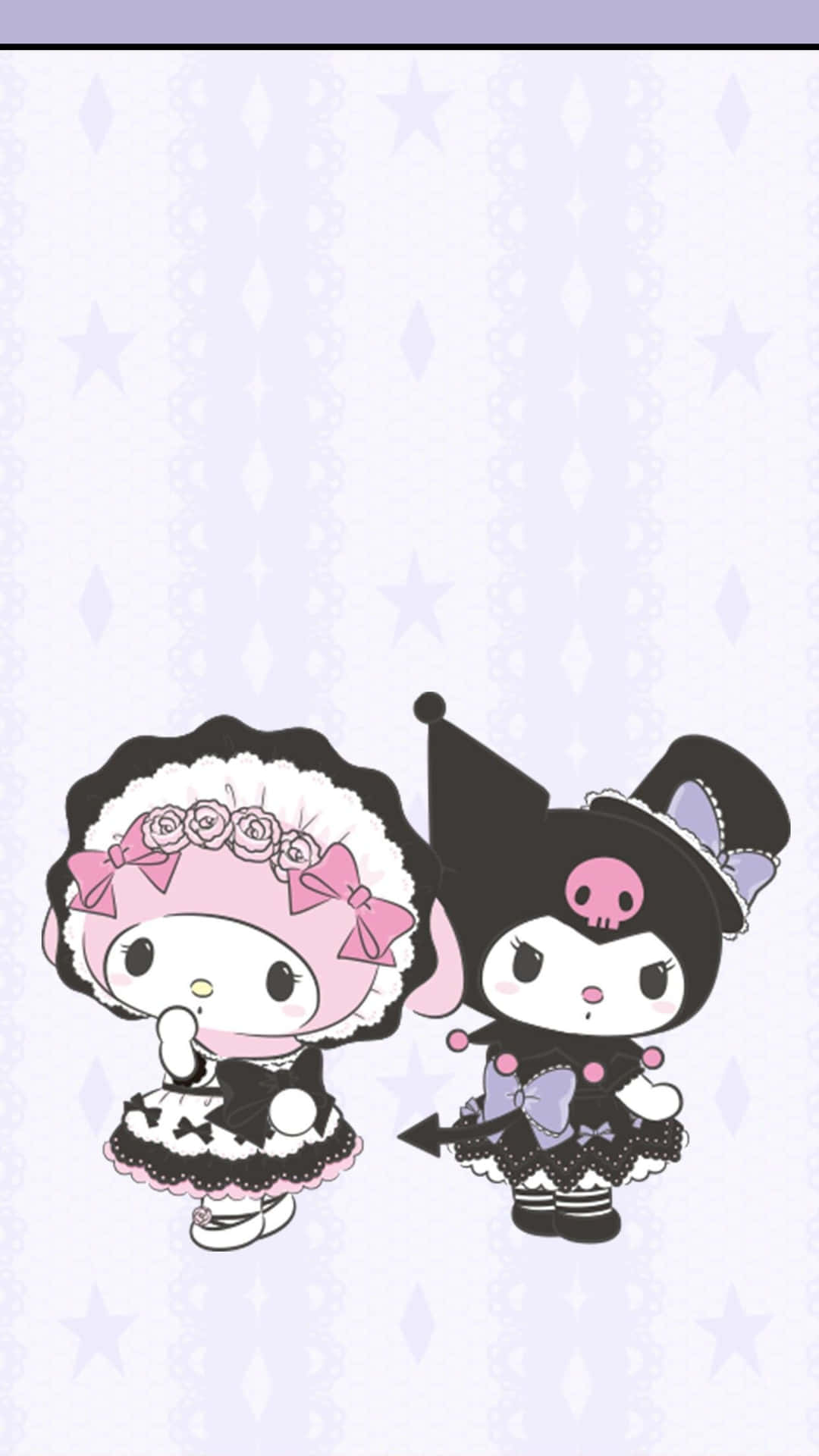 Kuromi Iphone My Melody Maid Outfit Wallpaper