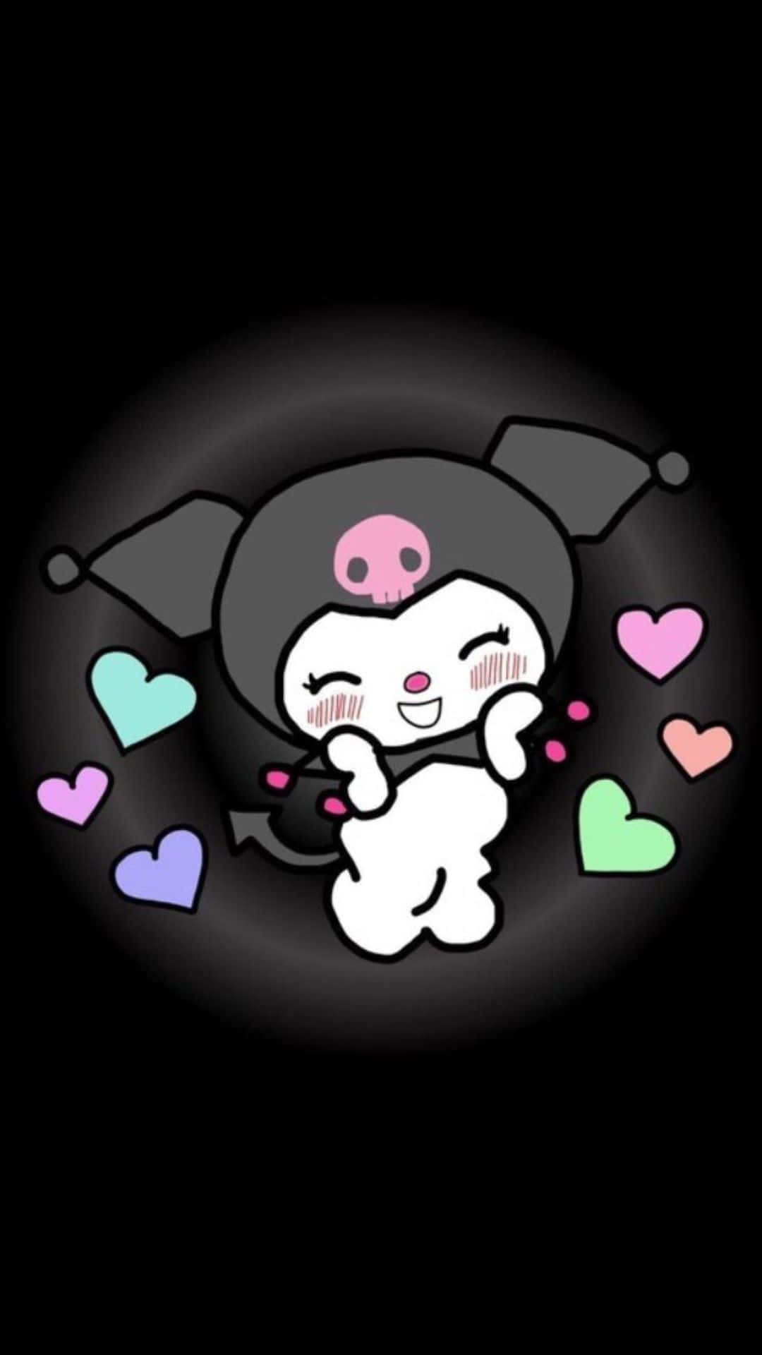 Adorable Kuromi, the mischievous Sanrio character Wallpaper