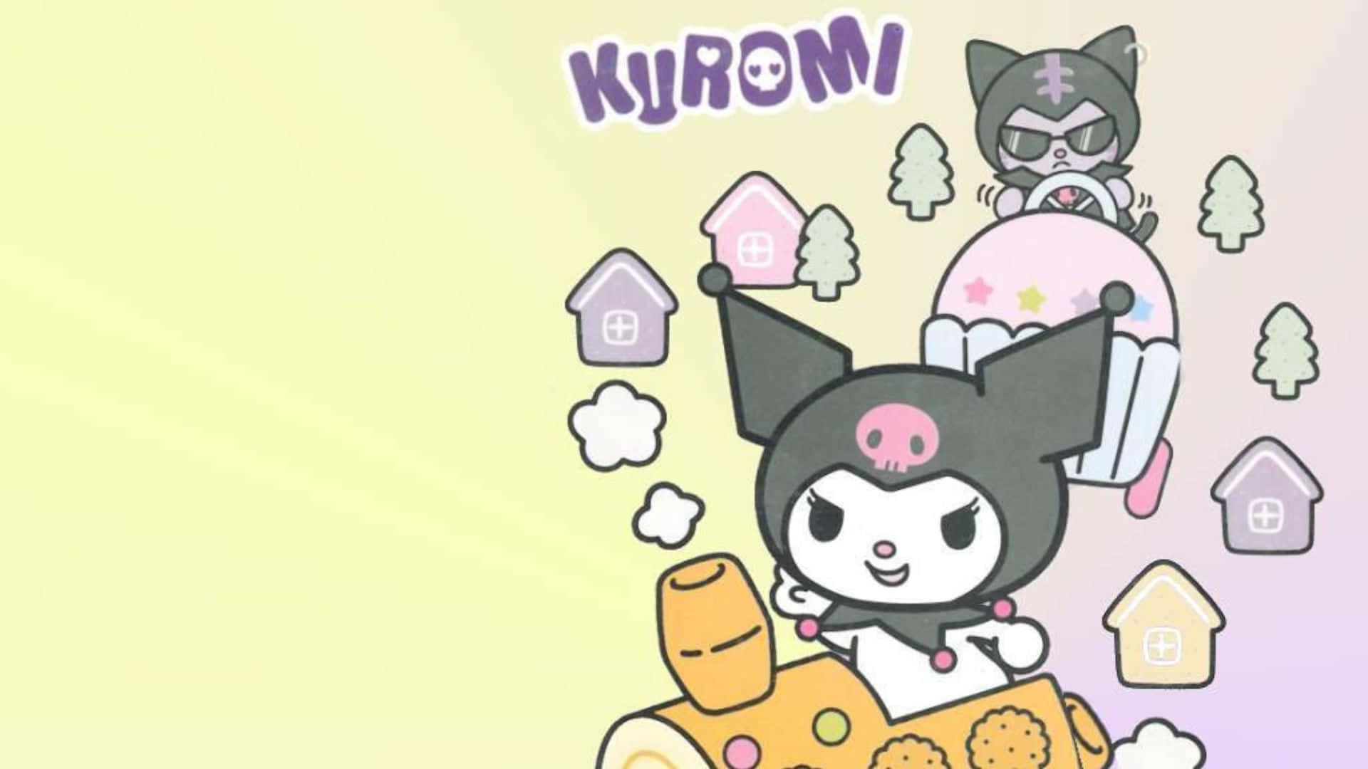 Kuromi Kawaii, a cute and mischievous bunny character Wallpaper