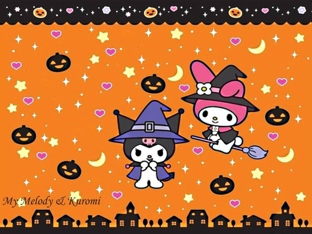 Kuromi Melody Hello Kitty Halloween Wallpaper