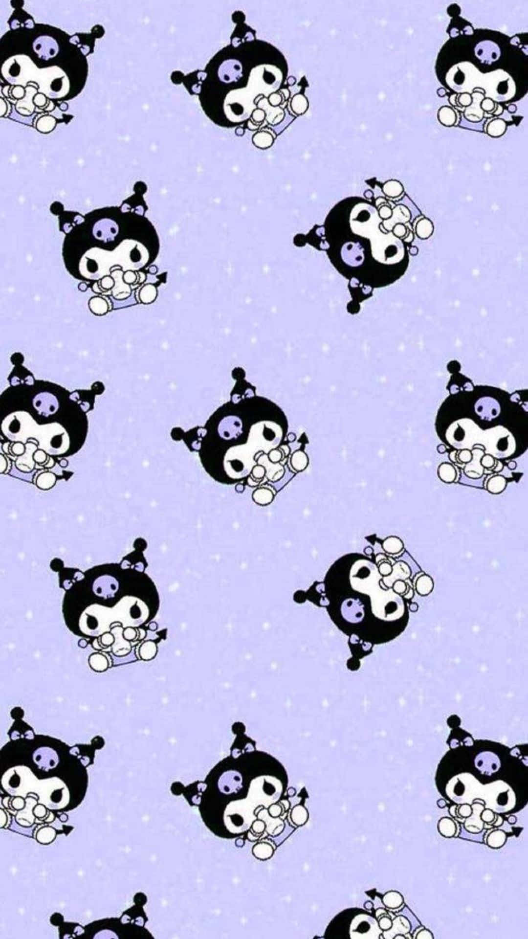 Fondode Pantalla Con Un Patrón Juguetón De Kuromi. Fondo de pantalla