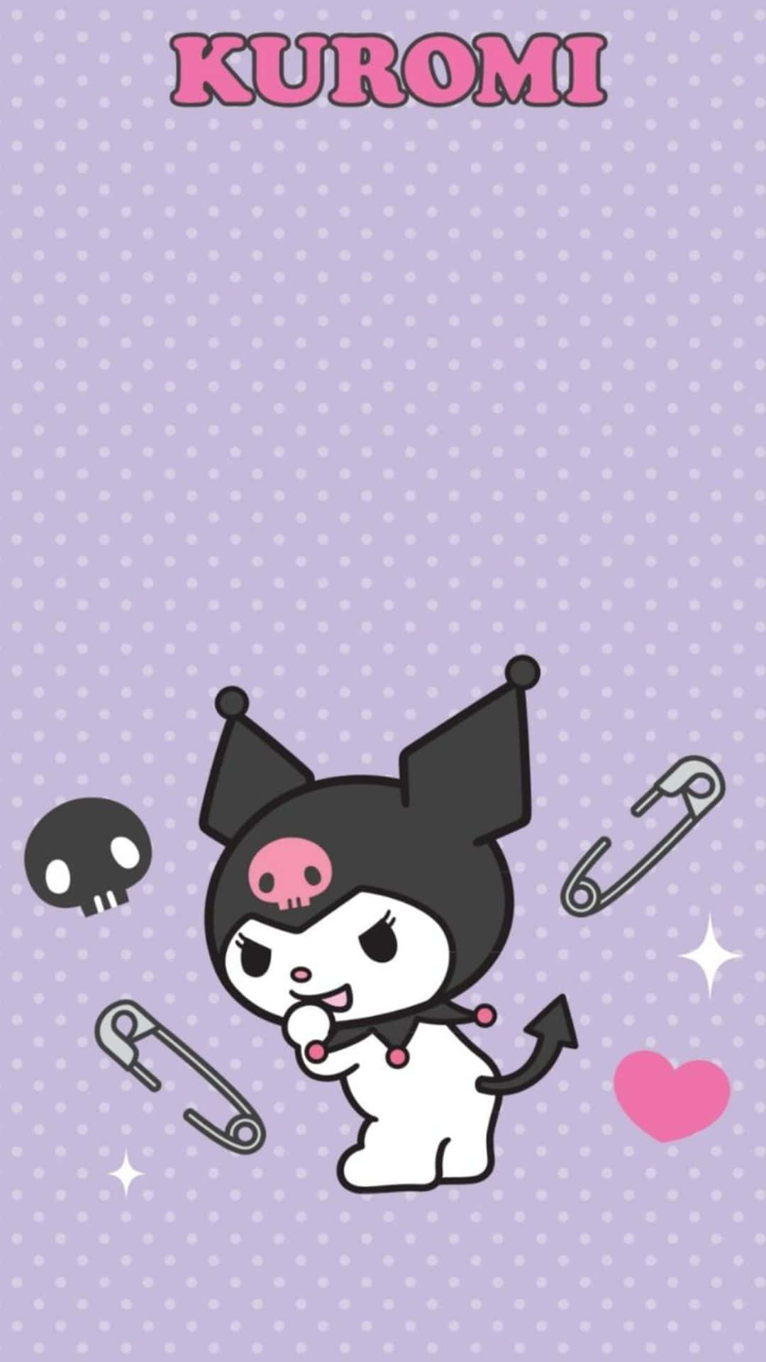 Download Kuromi Pattern Illustration Wallpaper | Wallpapers.com