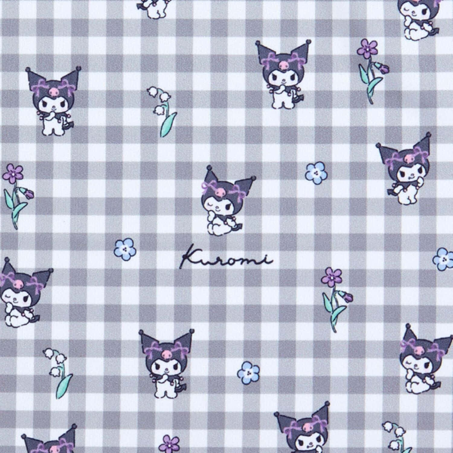 Caption: Adorable Kuromi Pattern Wallpaper Wallpaper