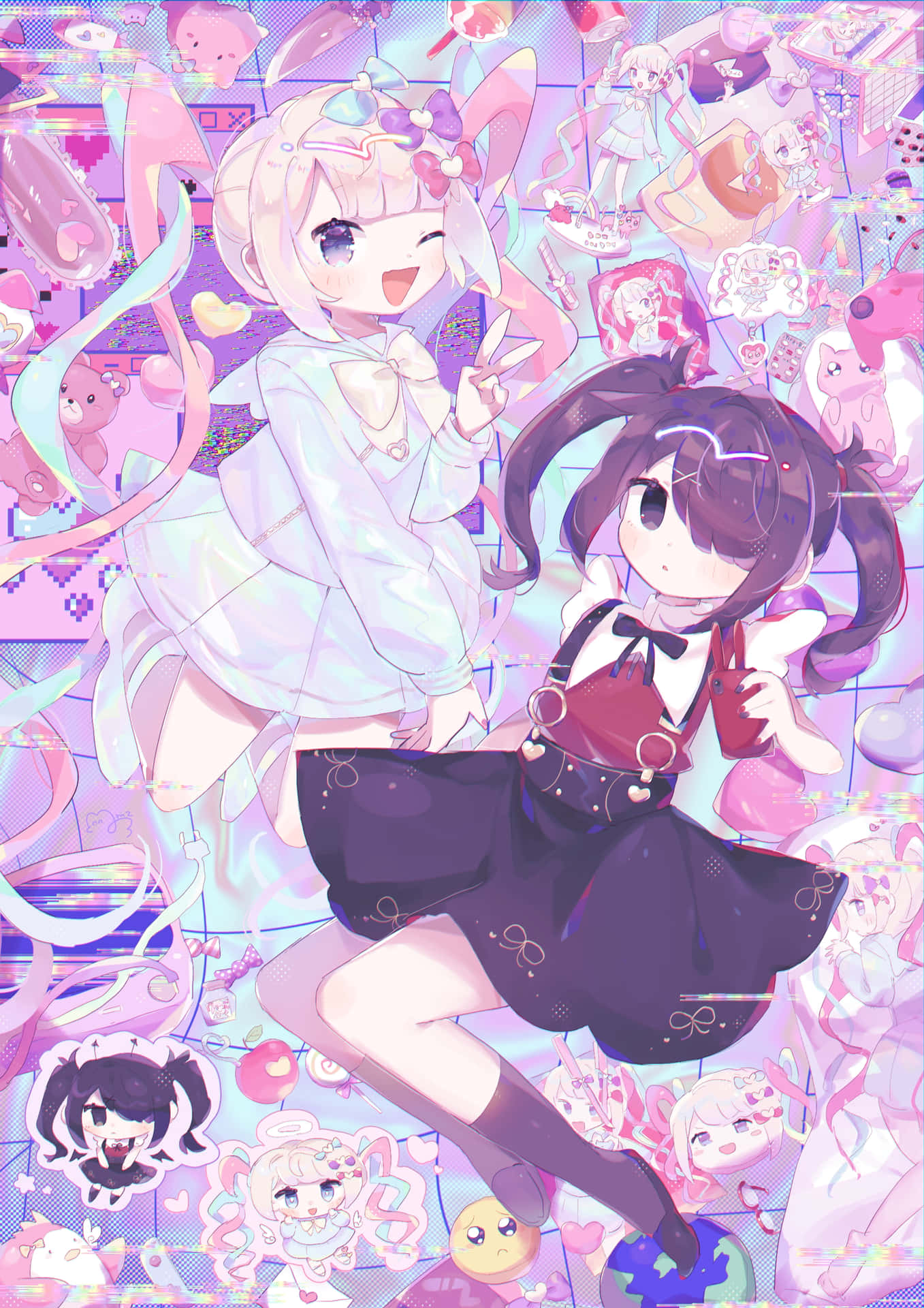 Kuromiand Friends Anime Artwork Wallpaper