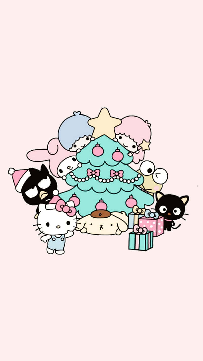 Kuromi Et Ses Amis Célébrant Noël Fond d'écran