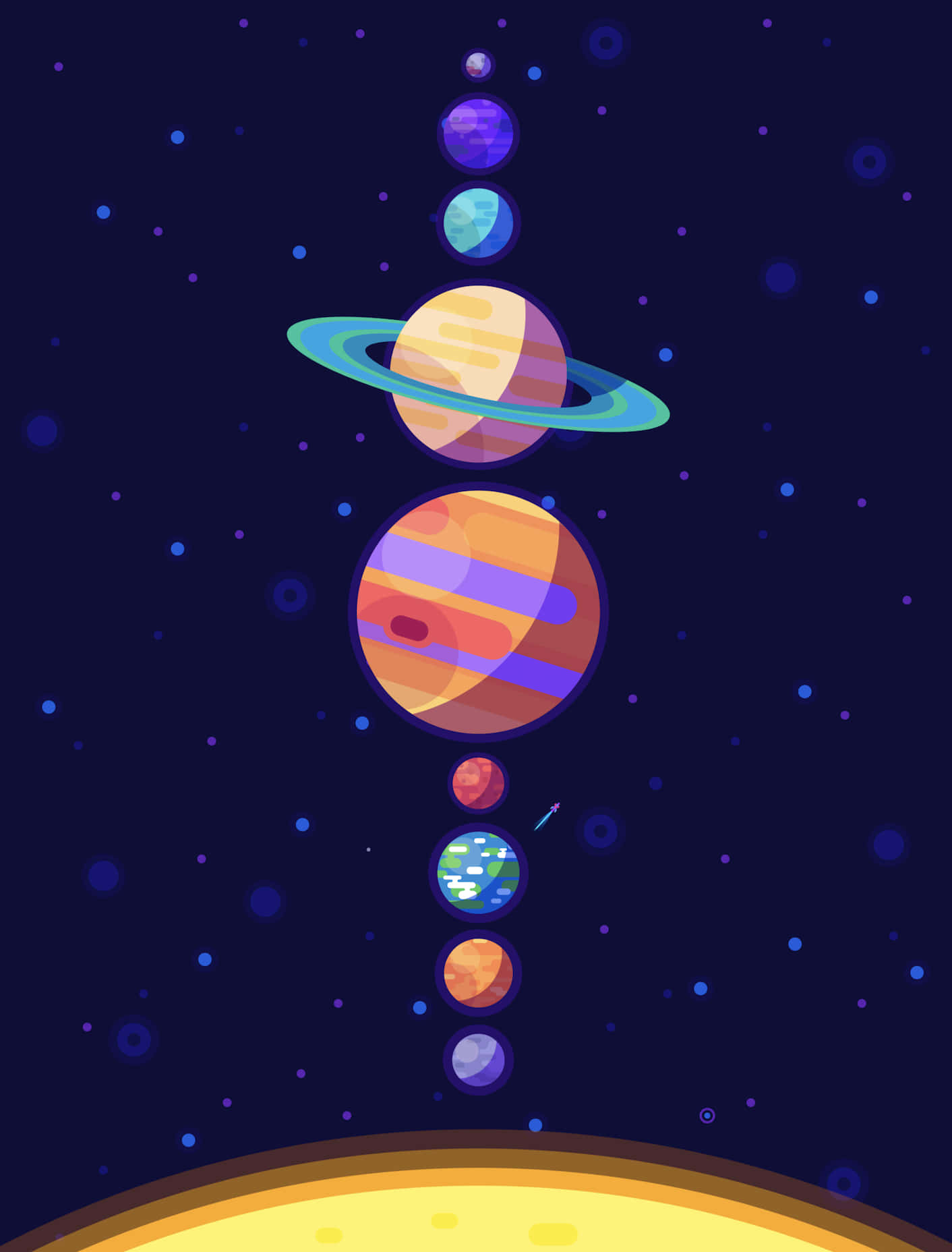 Kurzgesagt Planets Wallpaper