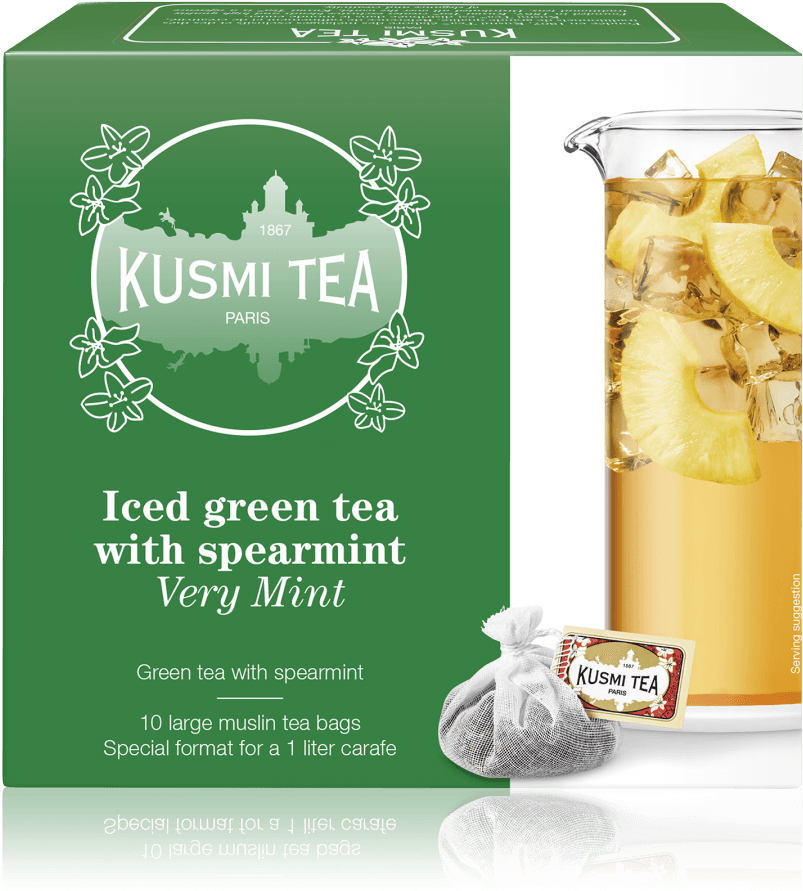 Kusmi Iced Green Tea Very Mint Packaging PNG