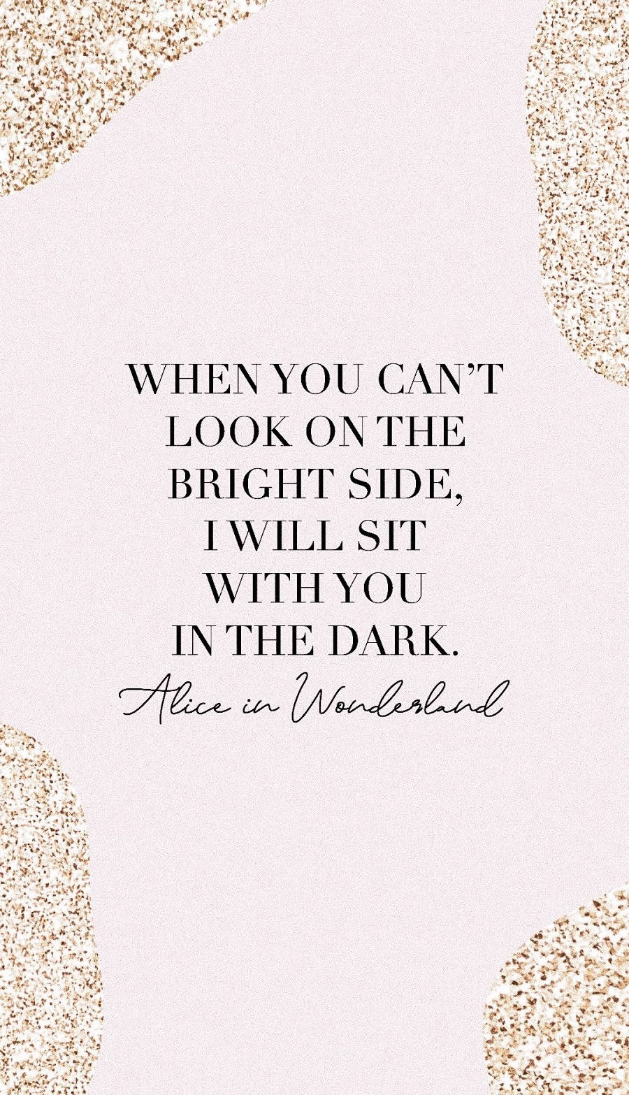 Kutipan Sisi Cerah Estetis Pink Wallpaper