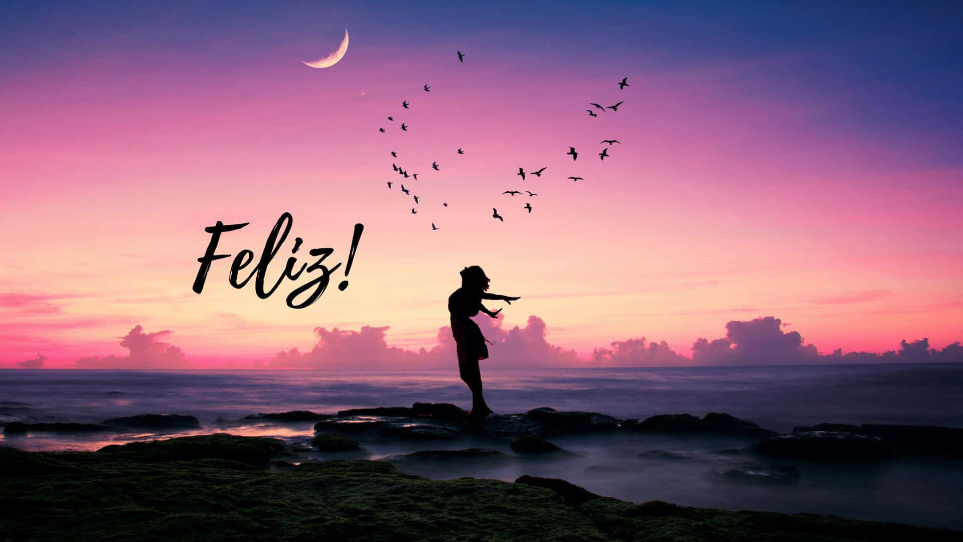 Kuvankaunis Maisema Felizissä Auringonlaskussa Taustakuva