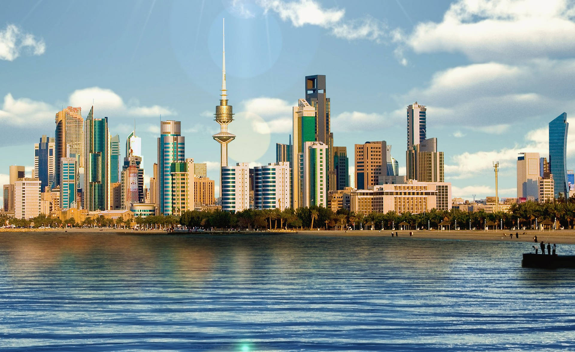 Kuwait City Hyper Realistic Rendering Background