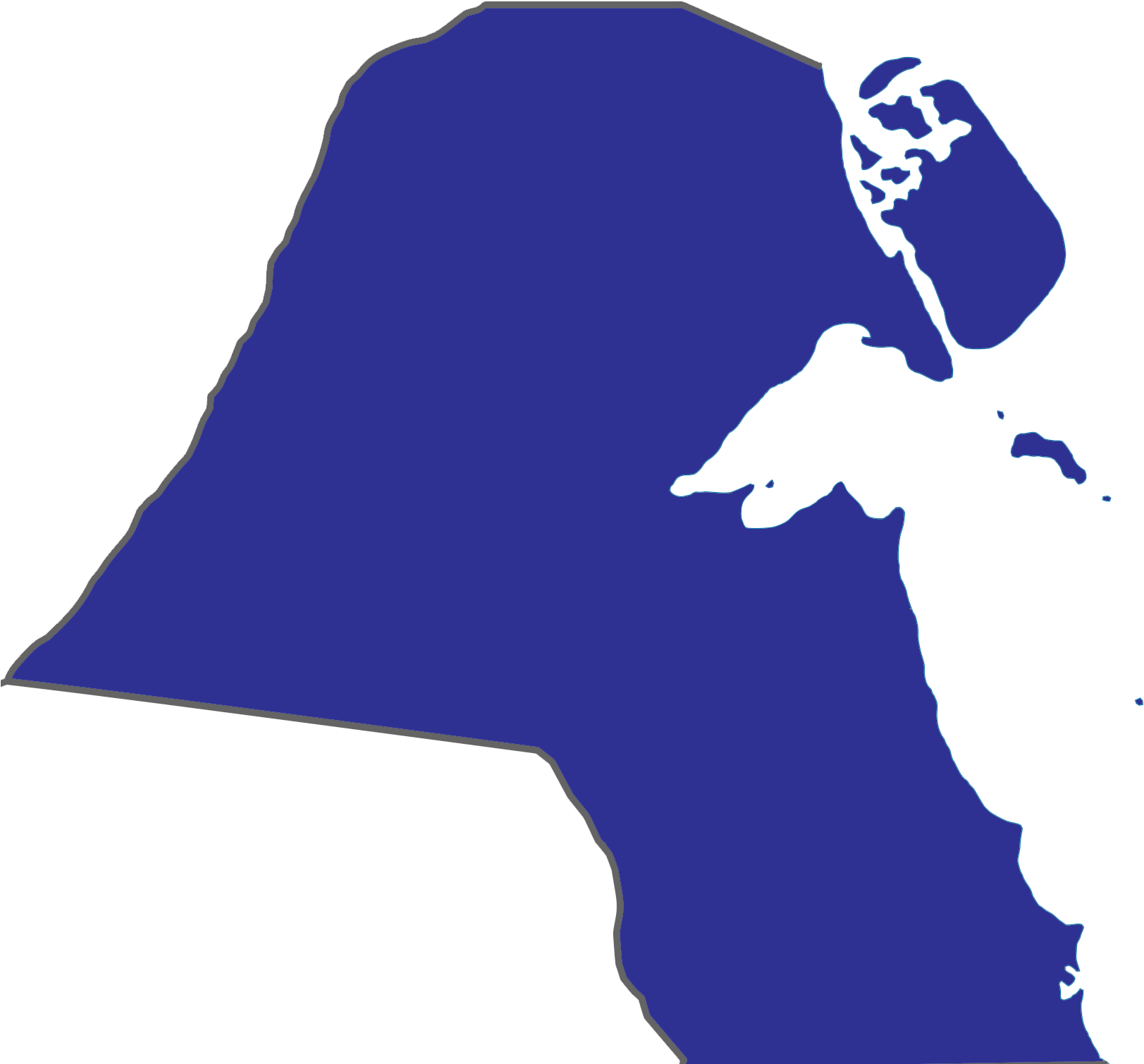 Kuwait Map Outline PNG
