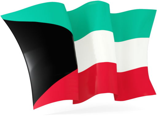Kuwait National Flag Waving PNG