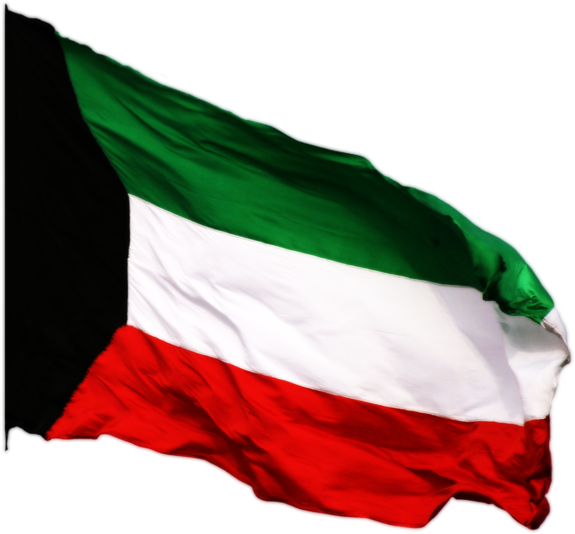 Kuwait National Flag Waving PNG