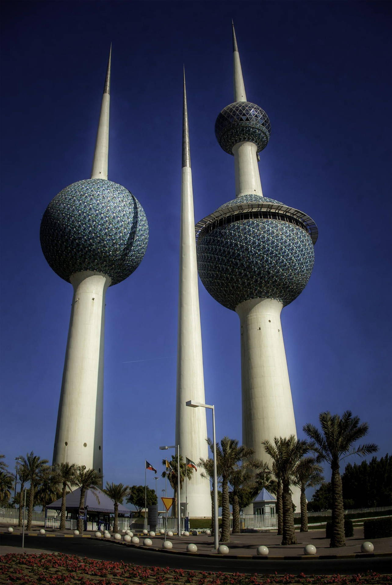 Kuwait Towers Spheres Background