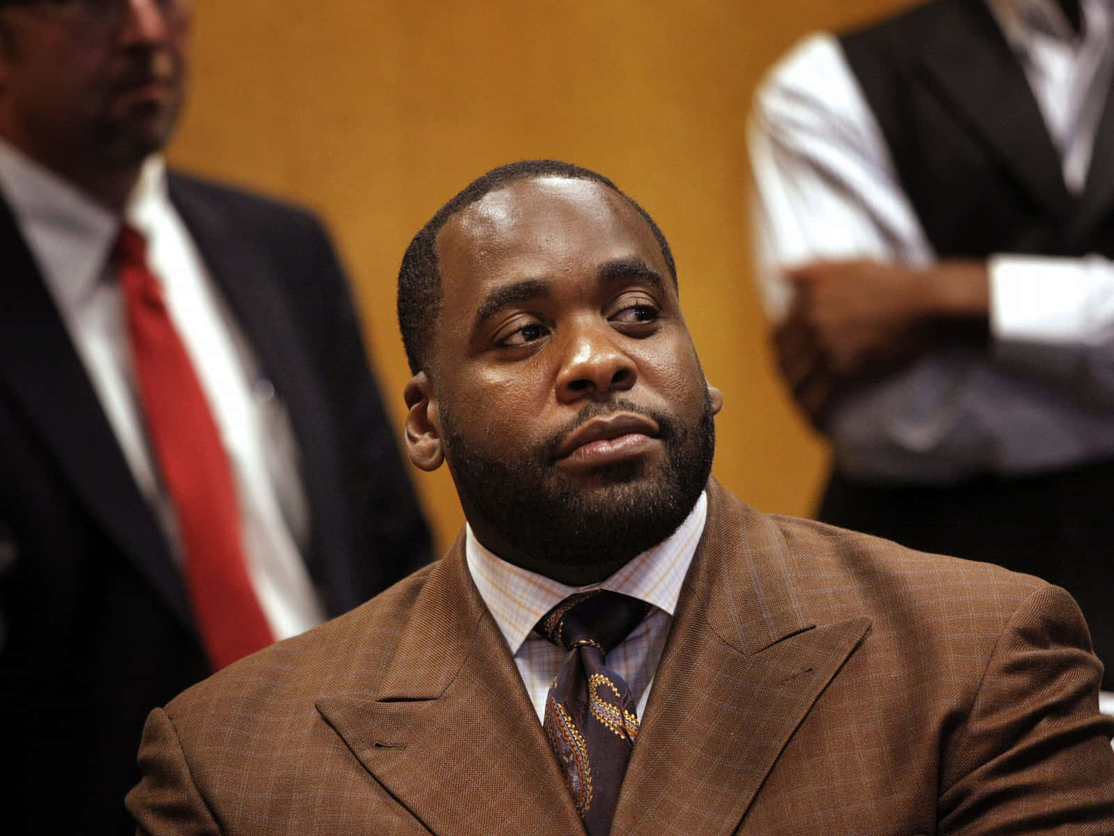 Kwame Kilpatrick During A Press Conference Wallpaper