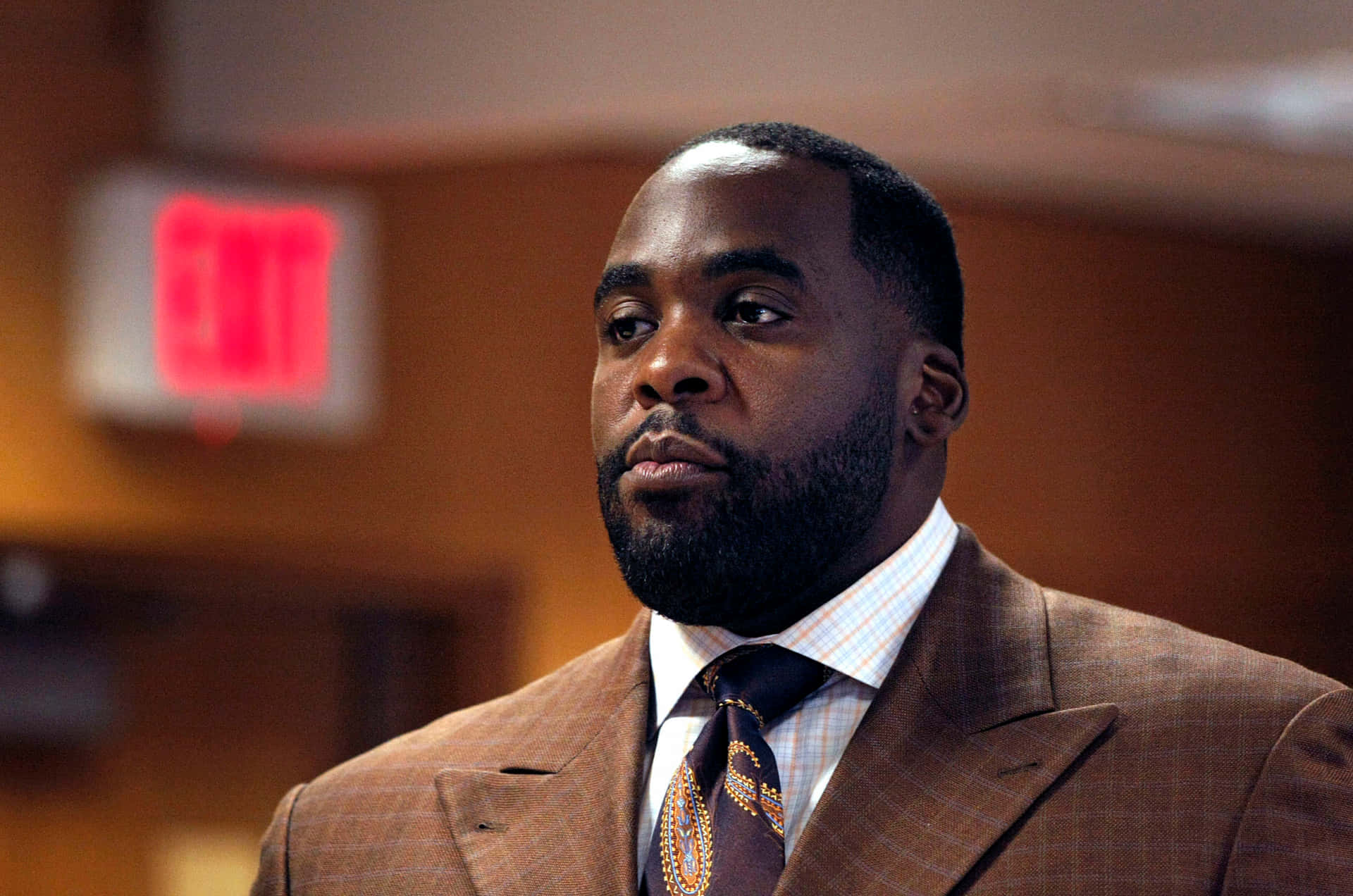 Kwame Kilpatrick During A Public Event Wallpaper