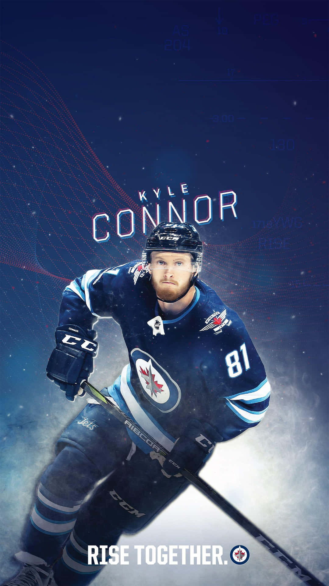 Kyle Connor Winnipeg Jets Rise Together Wallpaper