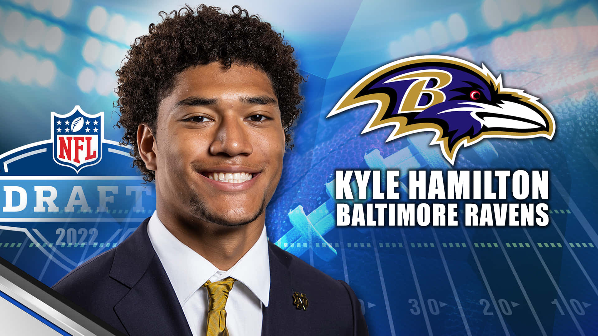 Kyle Hamilton N F L Draft2022 Baltimore Ravens Wallpaper
