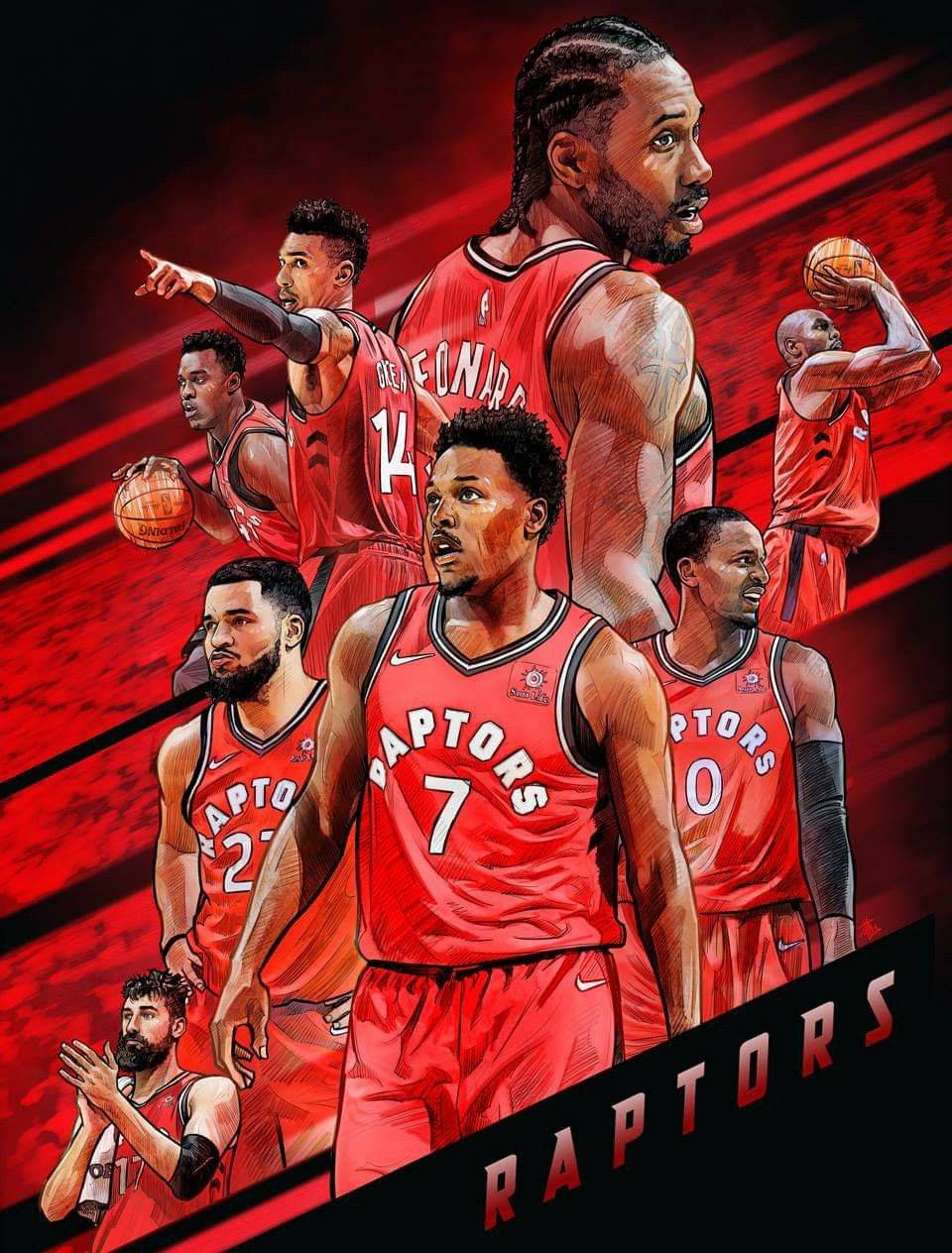 Kyle Lowry Raptors Team Logo Tapet – Vis din loyalitet og støtte til Torontos Basketball hold! Wallpaper