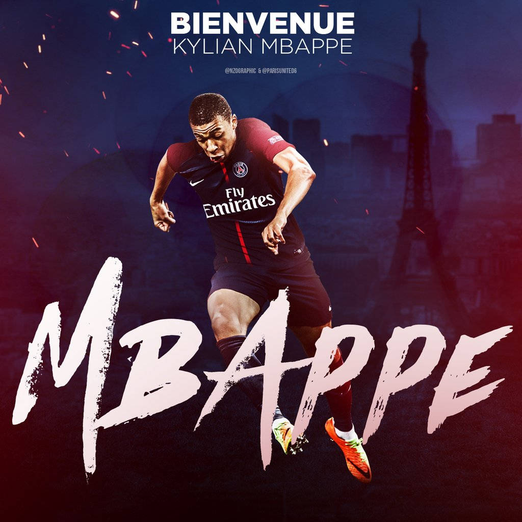Kylian Mbappe Paris United Sign