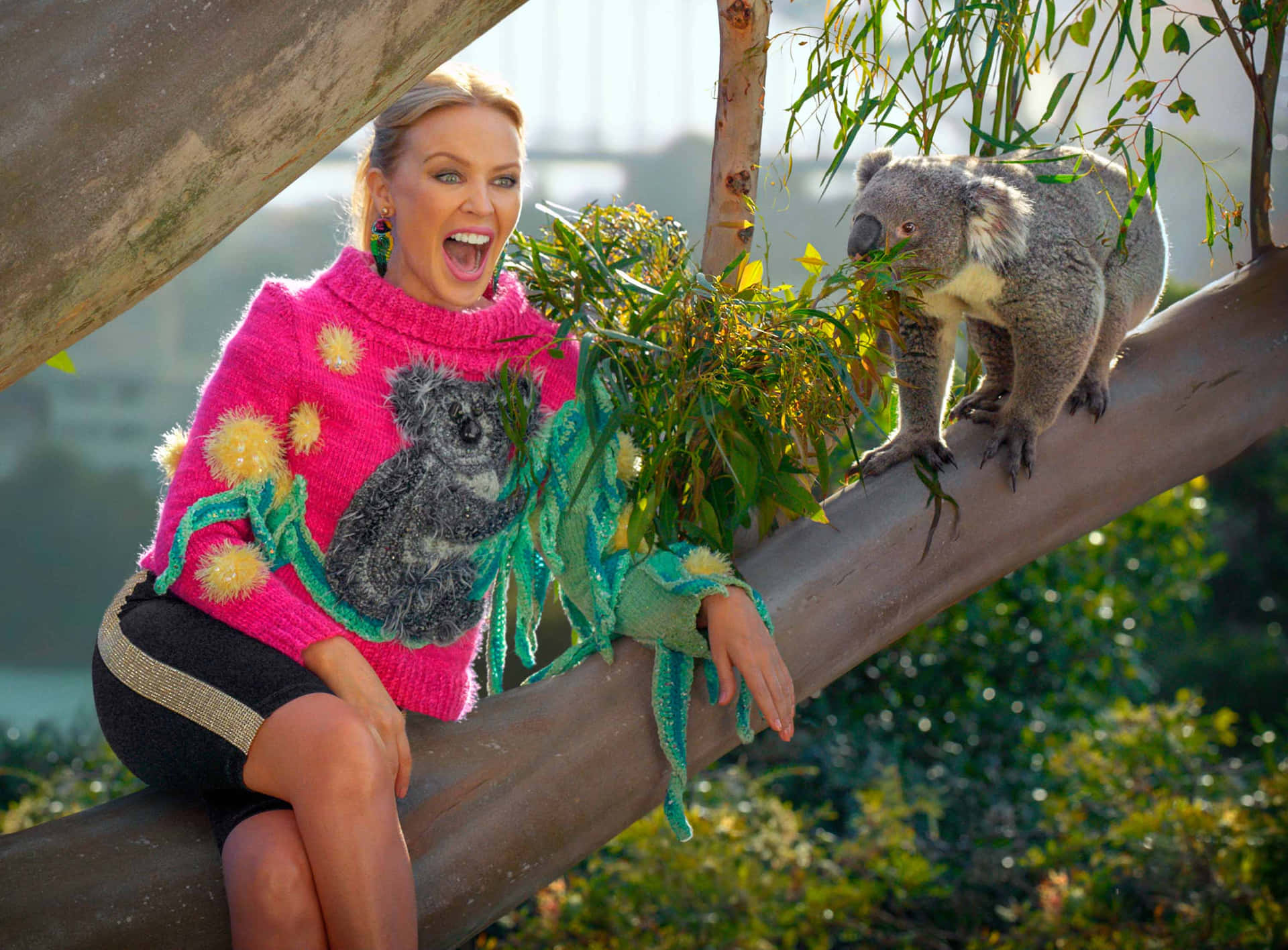 Kylie Minogue With Koala Wallpaper