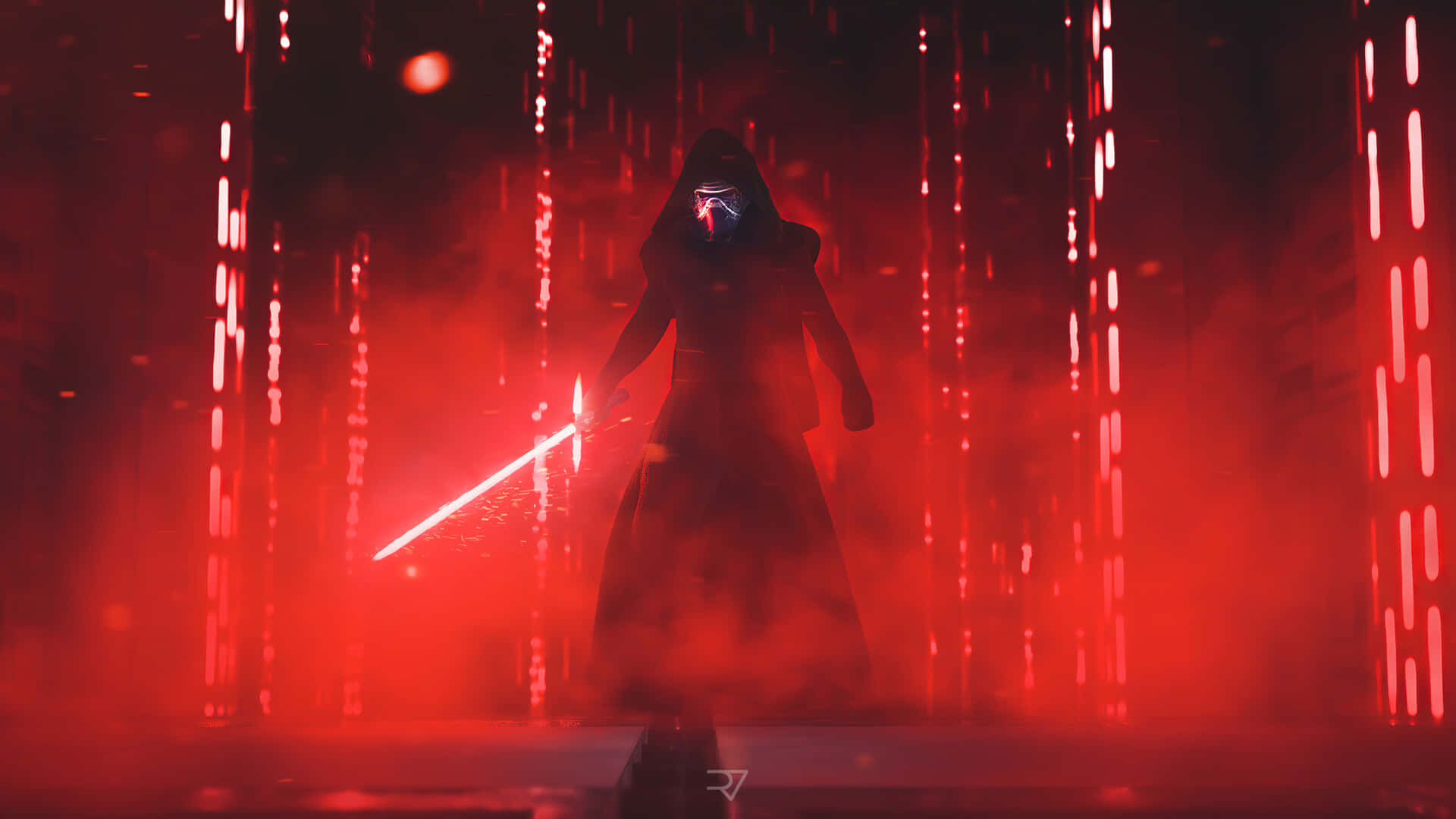 Sith Lord Kylo Ren looking menacing in 4K. Wallpaper