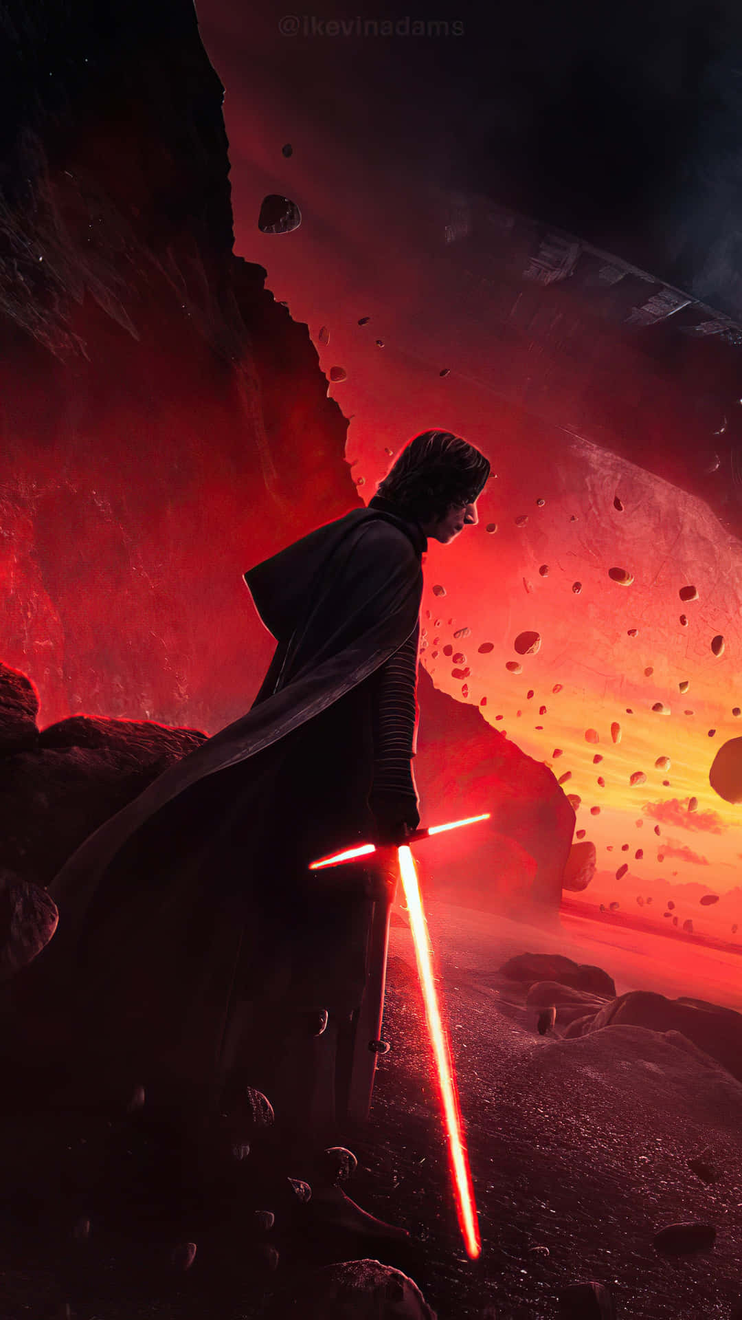 With the power of the Dark Side, Kylo Ren reigns supreme Wallpaper