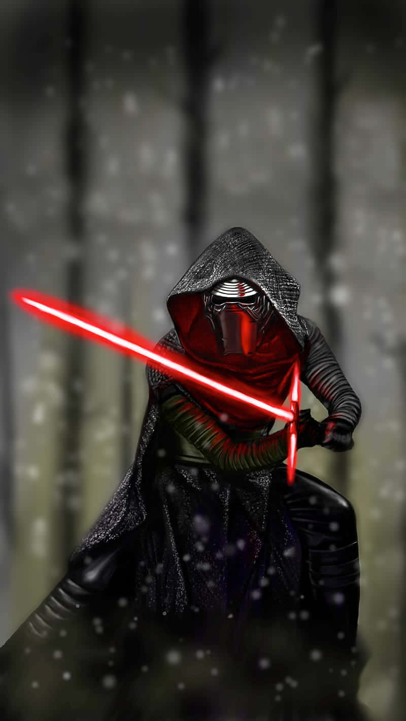 Kylo Ren stands tall, ready to take on the galaxy. Wallpaper