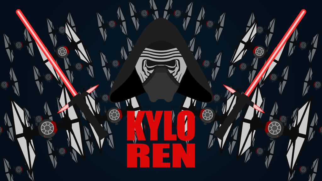 Kylo Ren wielding a lightsaber in Star Wars Episode VIII - The Last Jedi Wallpaper