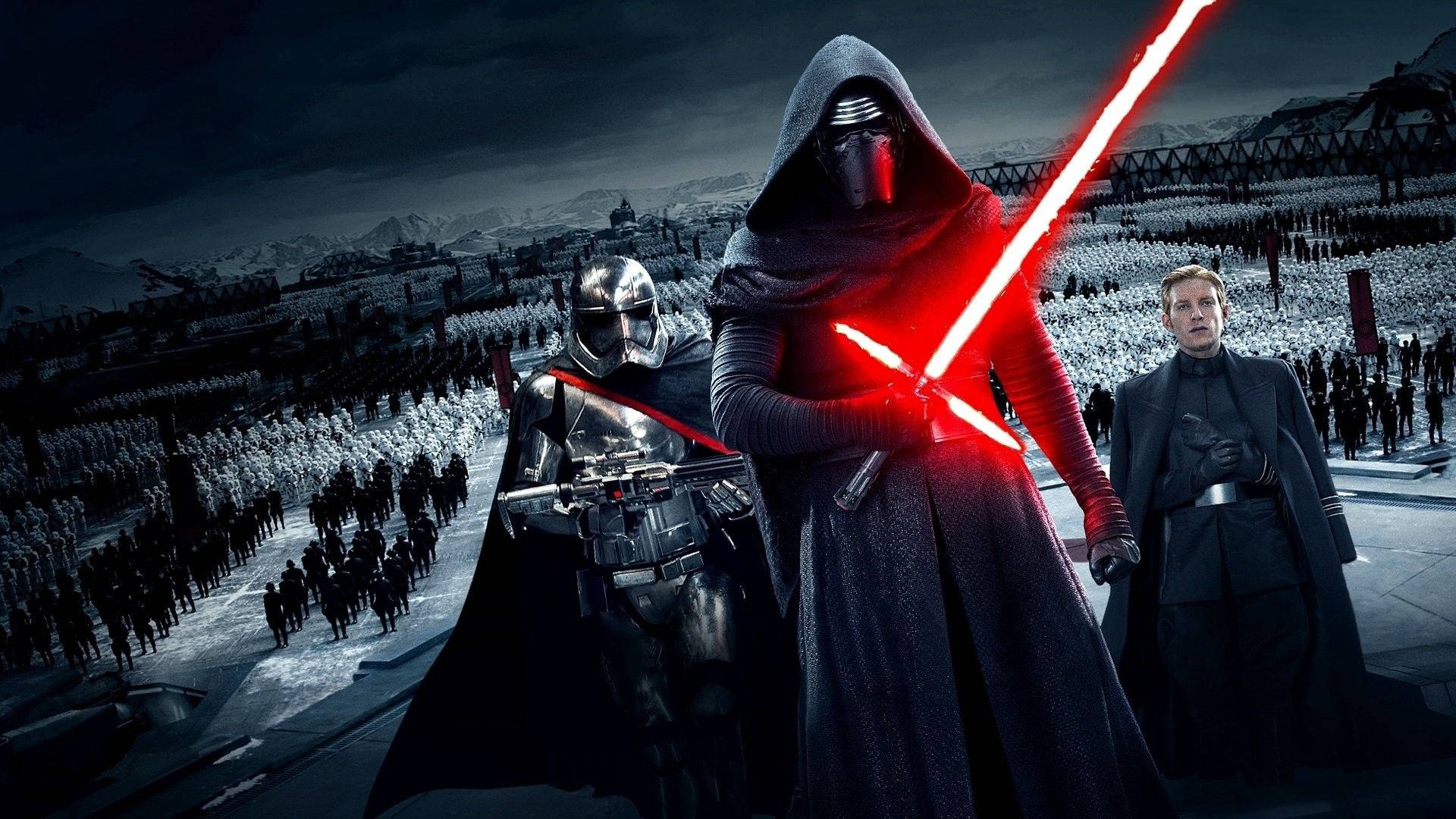 Kylo Ren standing against the forces of the dark side Wallpaper