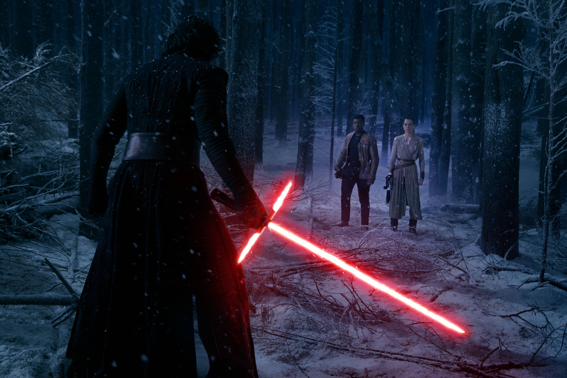 Kylo Ren Set To Engage In Big Street Fight With Finn And Rey Wallpaper
