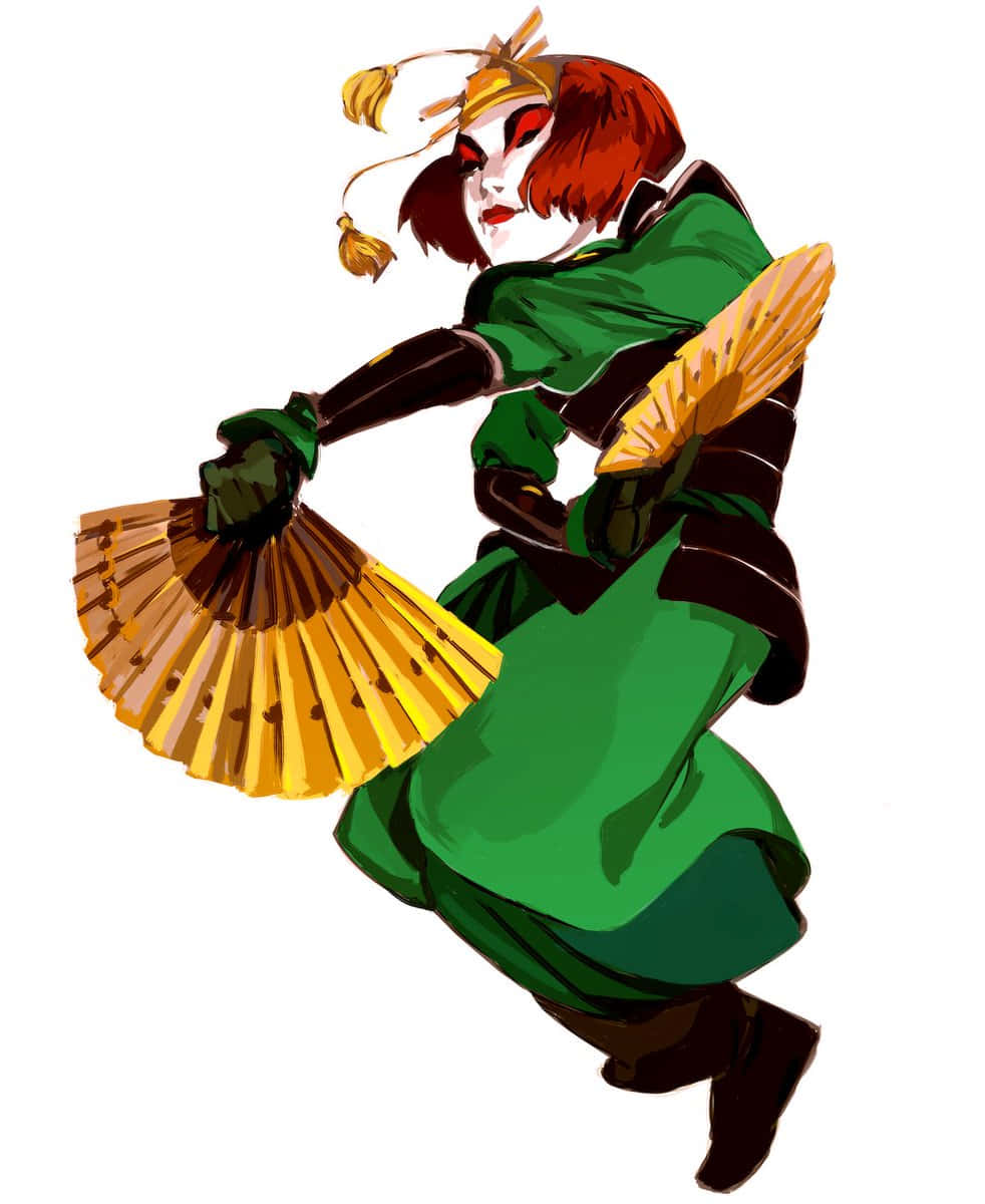 Tarian Penggemar Kyoshi Warrior Suki Wallpaper