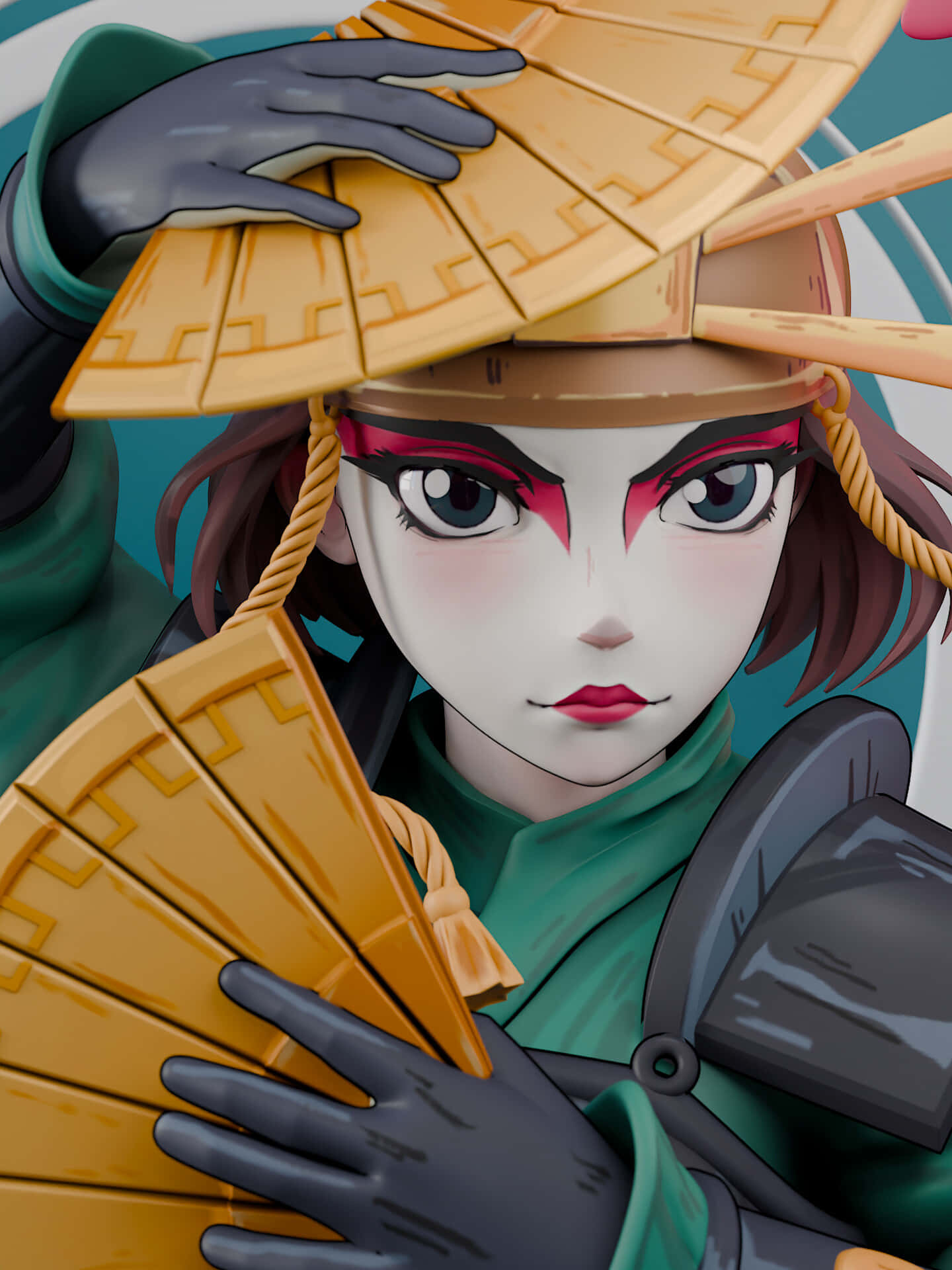 Download Kyoshi_ Warrior_ Suki_ Fan_ Pose Wallpaper | Wallpapers.com