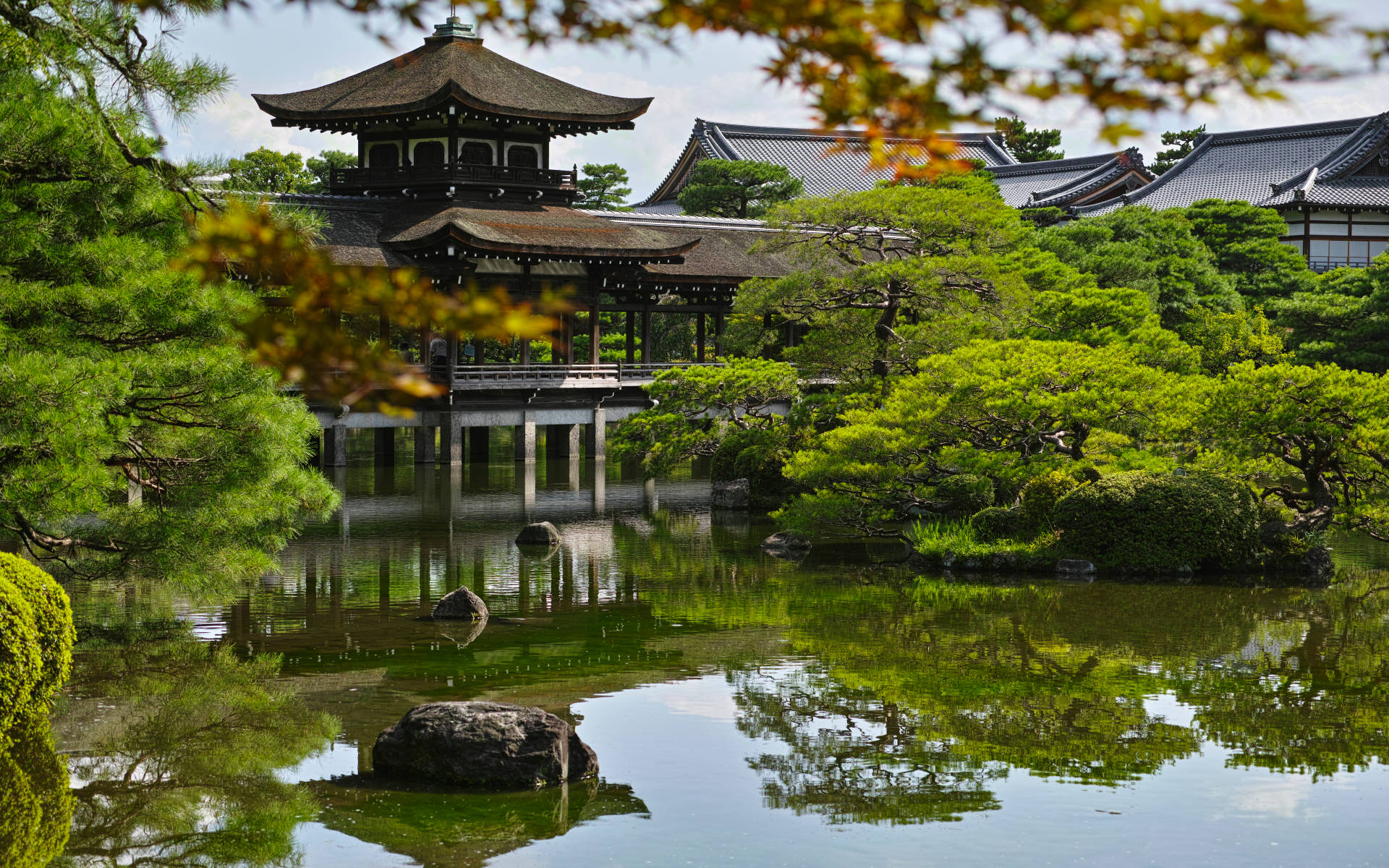 Estanquedel Pabellón De Kyoto Fondo de pantalla