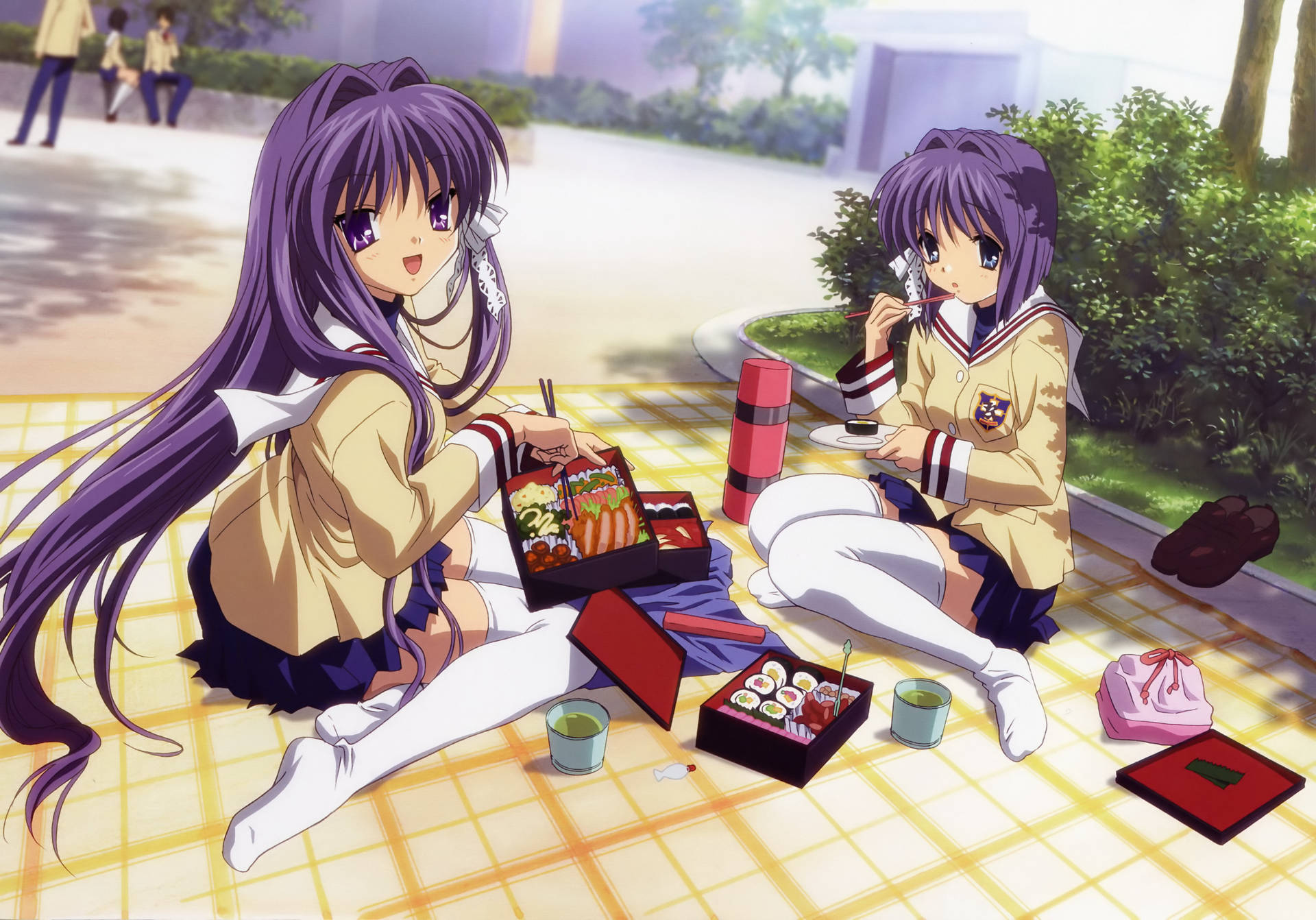 Kyou And Ryou Clannad Wallpaper