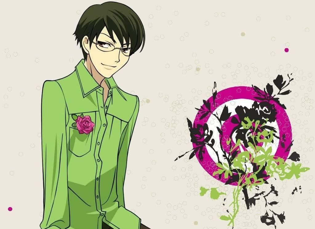 Kyoya Ootori striking a thoughtful pose Wallpaper