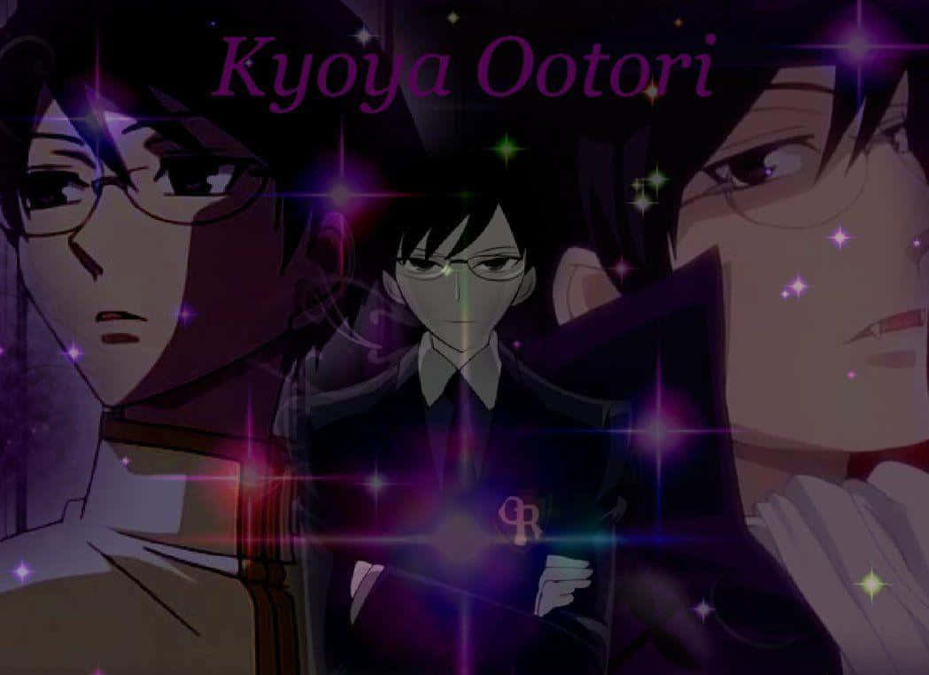 Kyoya Ootori relaxing in a beautifully designed room. Wallpaper